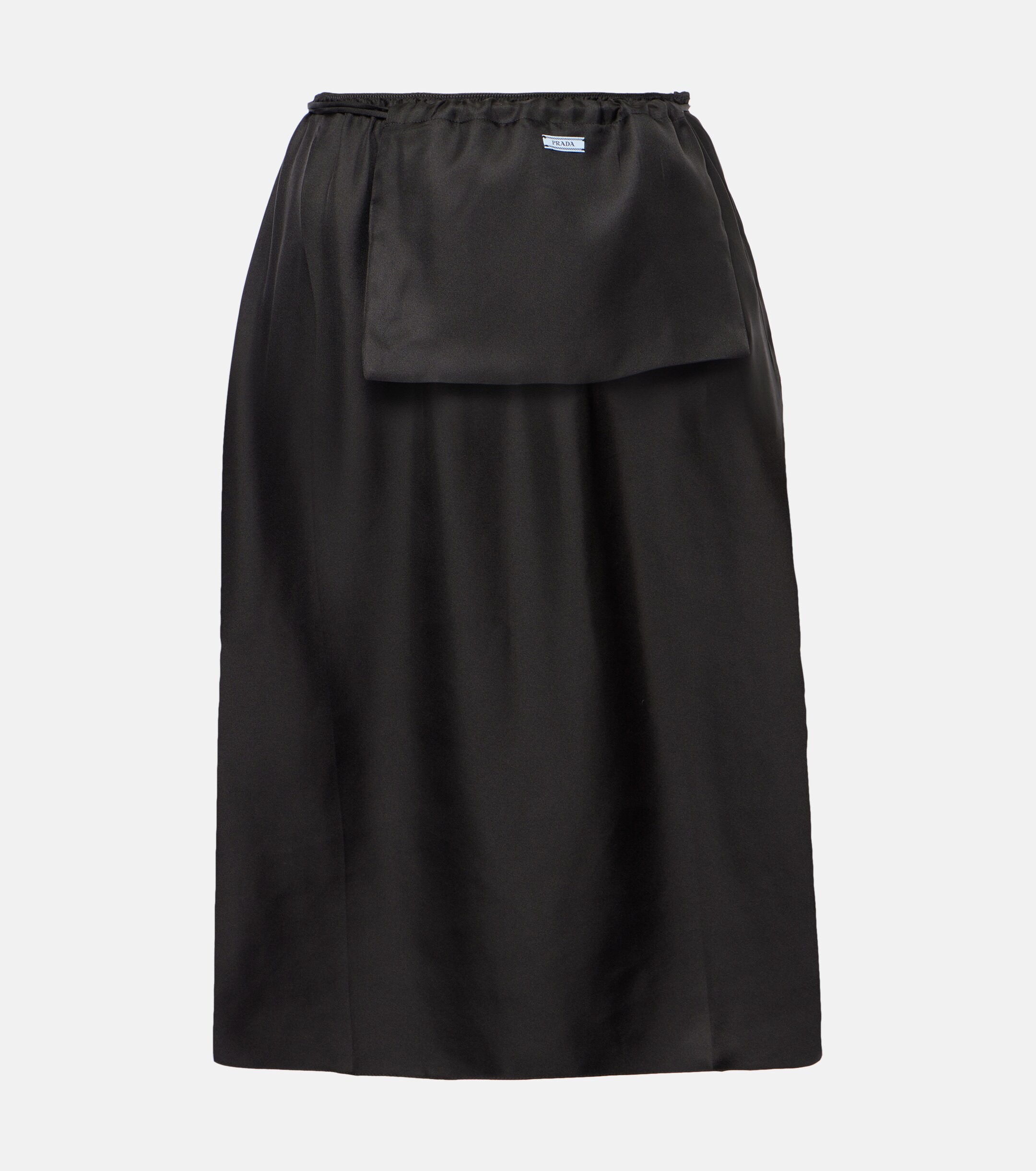 Prada - Silk twill midi skirt | Plush