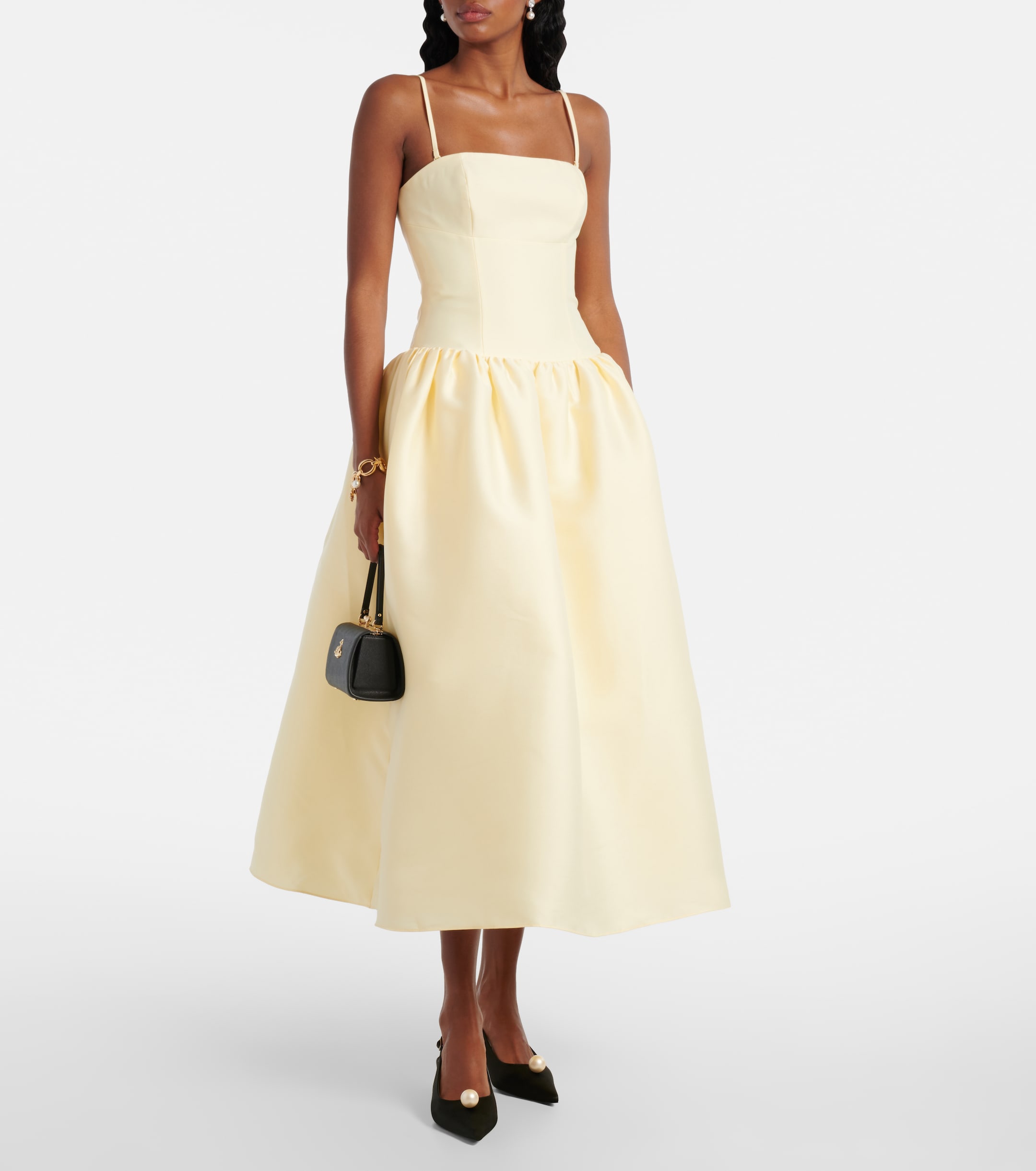 self-portrait - Taffeta midi dress | Plush self-portrait - Taffeta midi dress | Plush