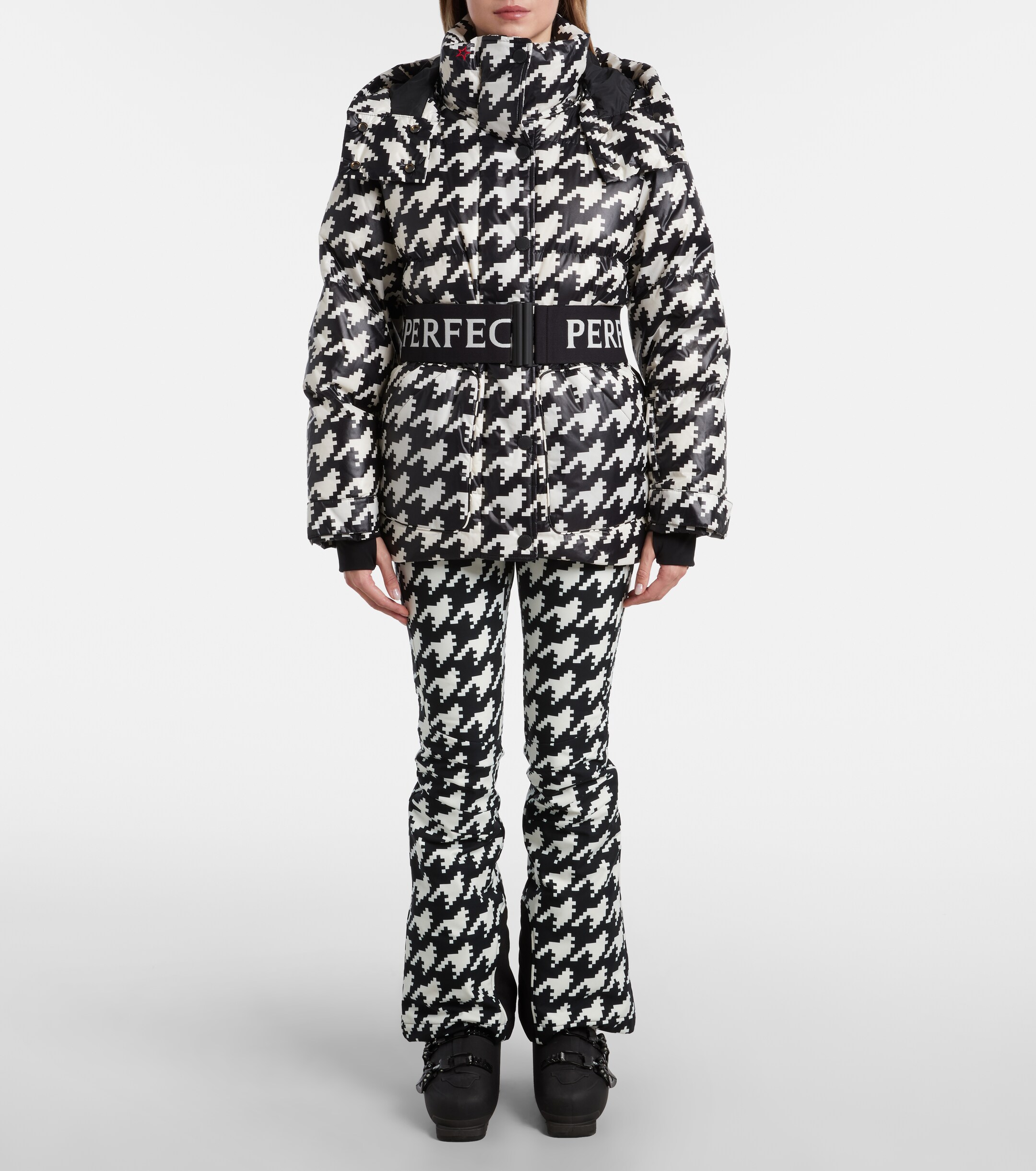 PERFECT MOMENT Perfect Moment Cortina houndstooth ski jacket
