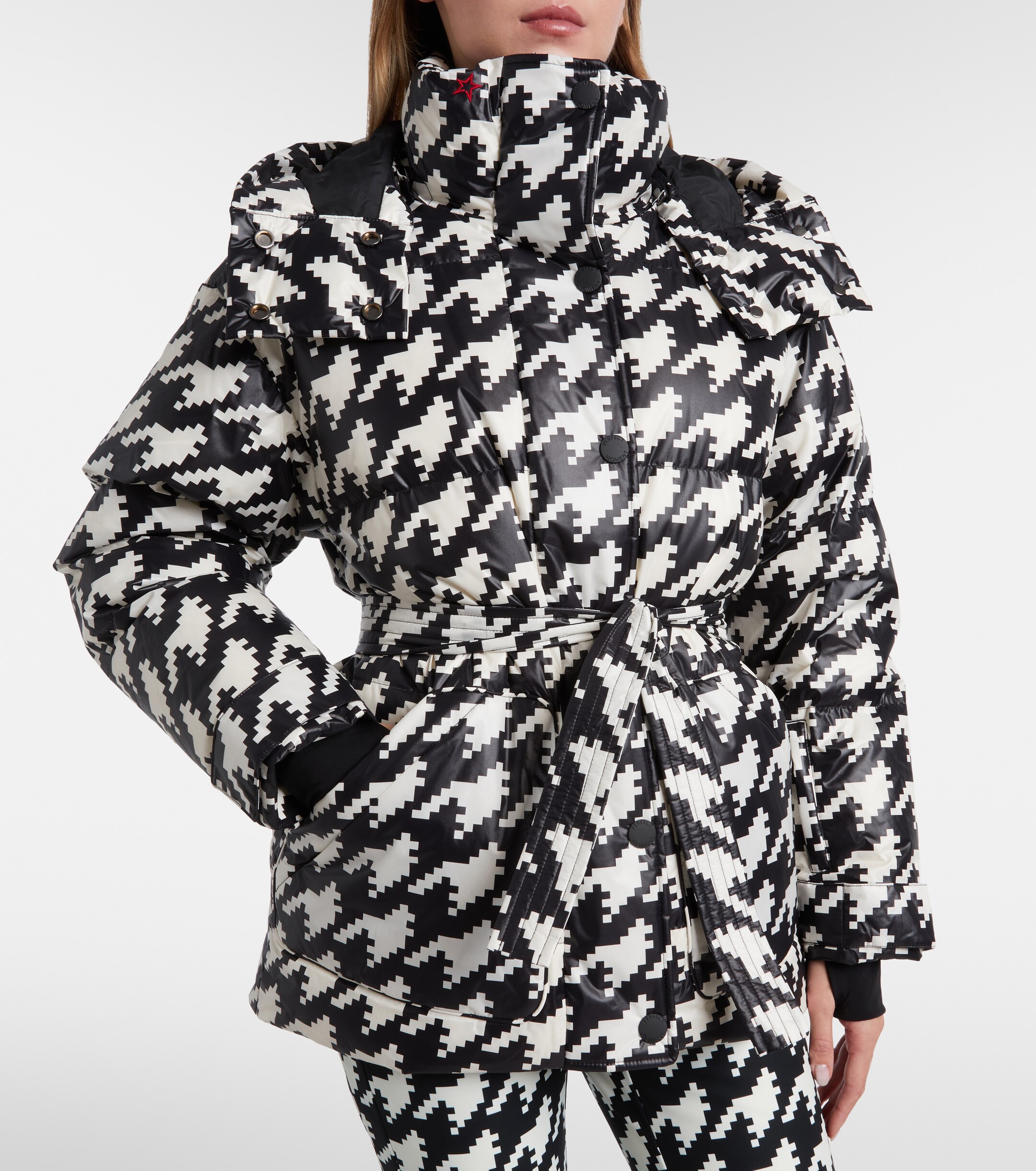 PERFECT MOMENT Perfect Moment Cortina houndstooth ski jacket