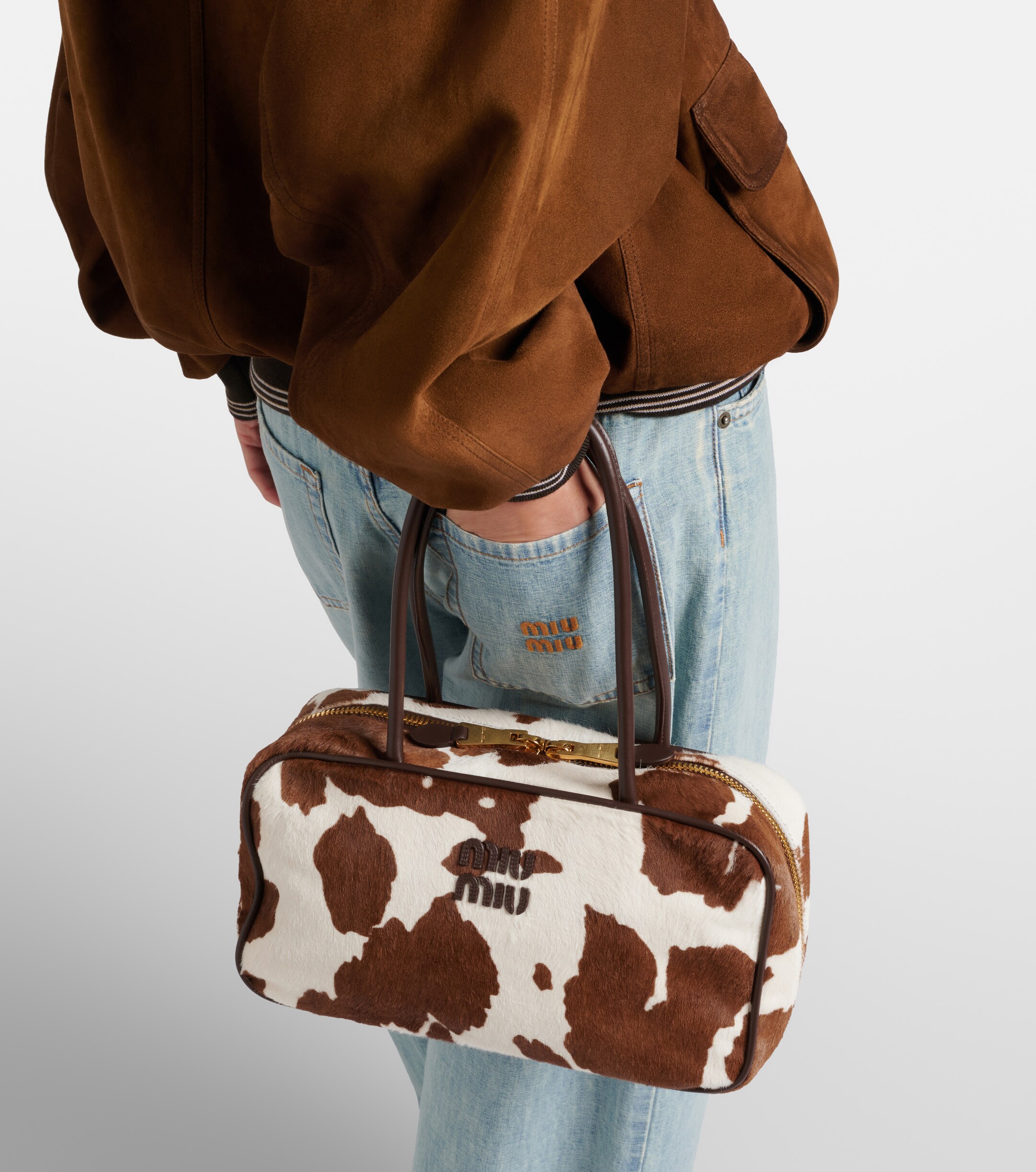 Miu Miu Beau Medium calf hair shoulder bag