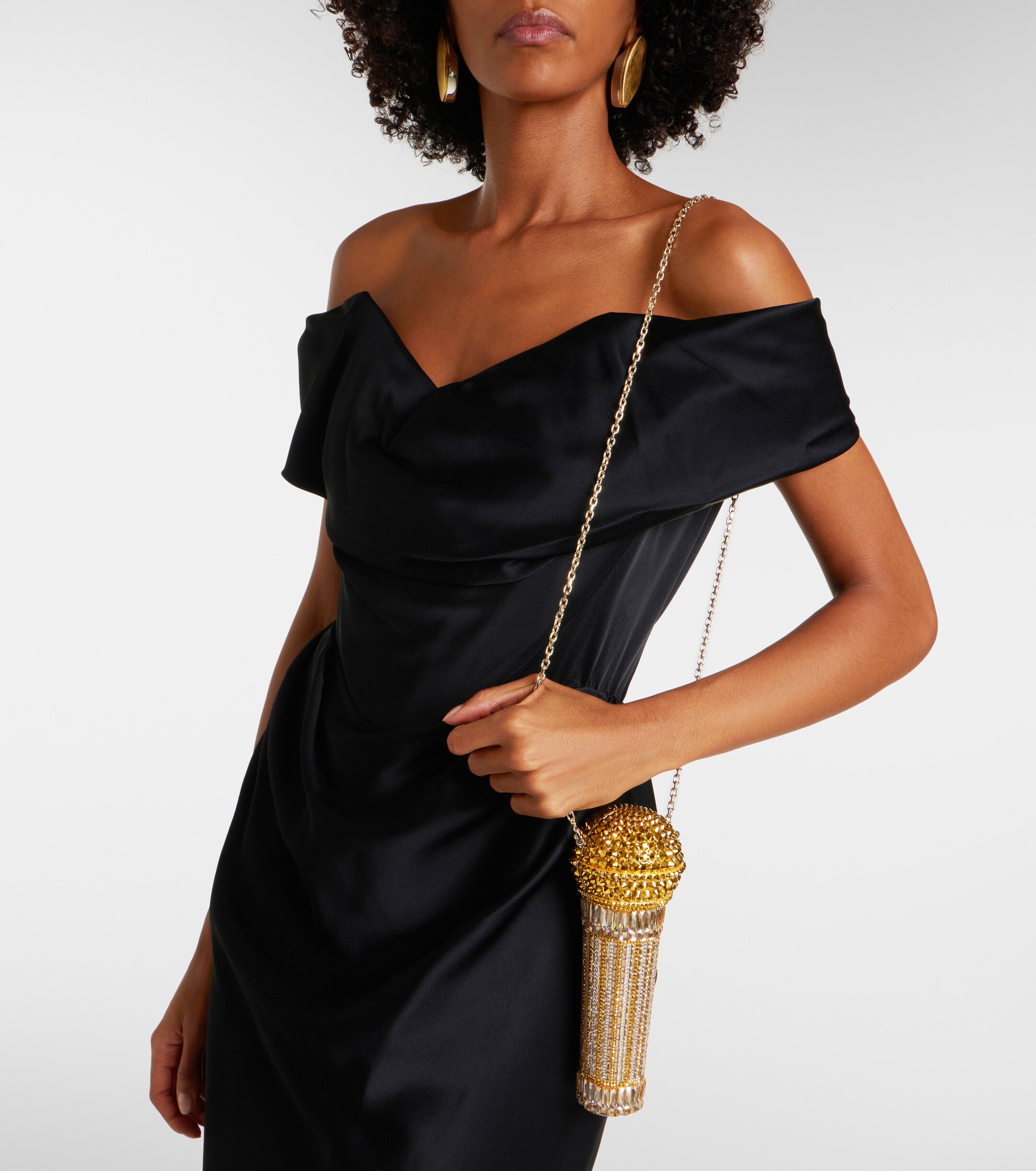 Judith Leiber Couture Microphone Small crystal-embellished clutch thumbnail