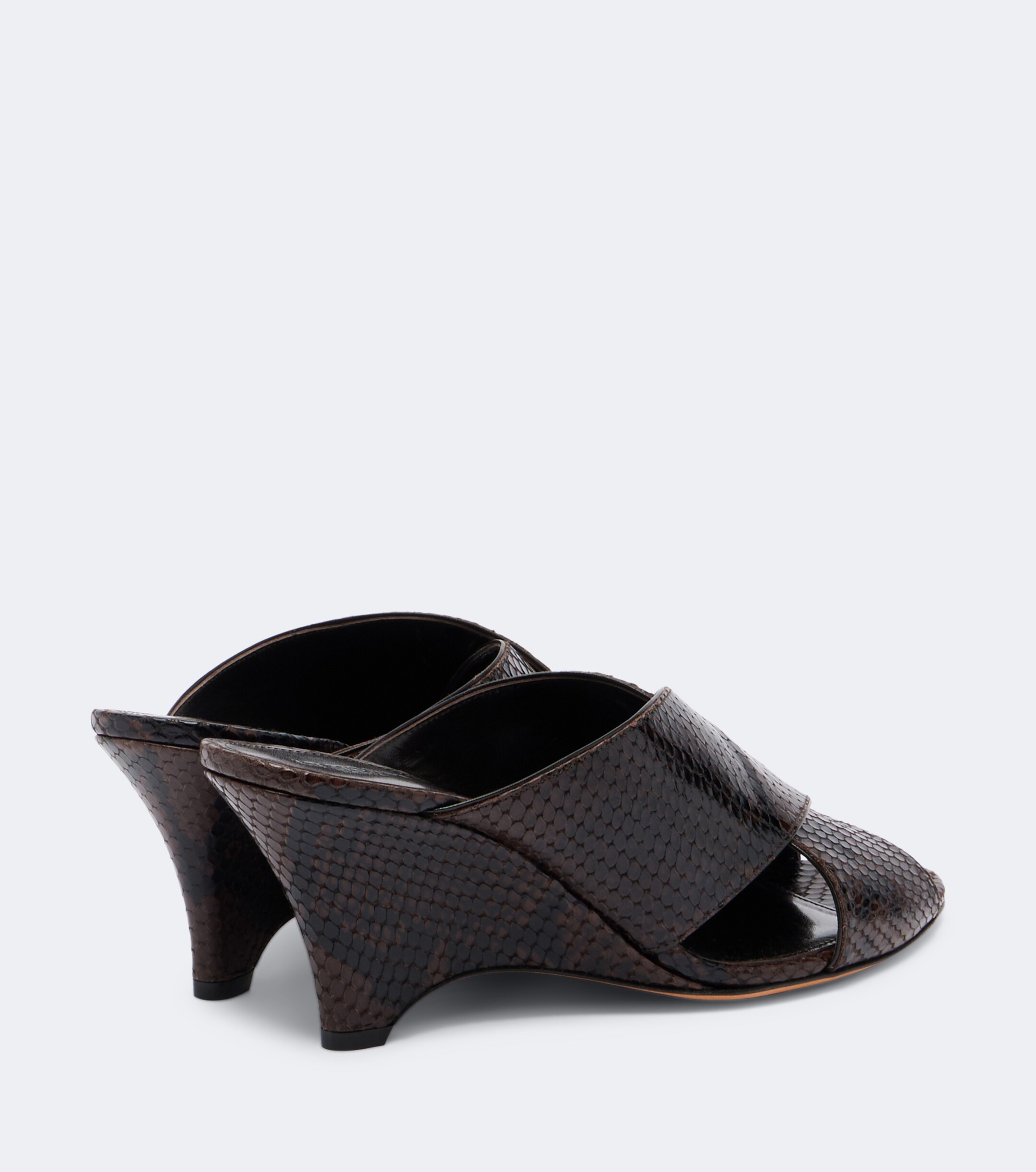 LE MONDE BERYL Le Monde Béryl Luca snake-effect leather mules