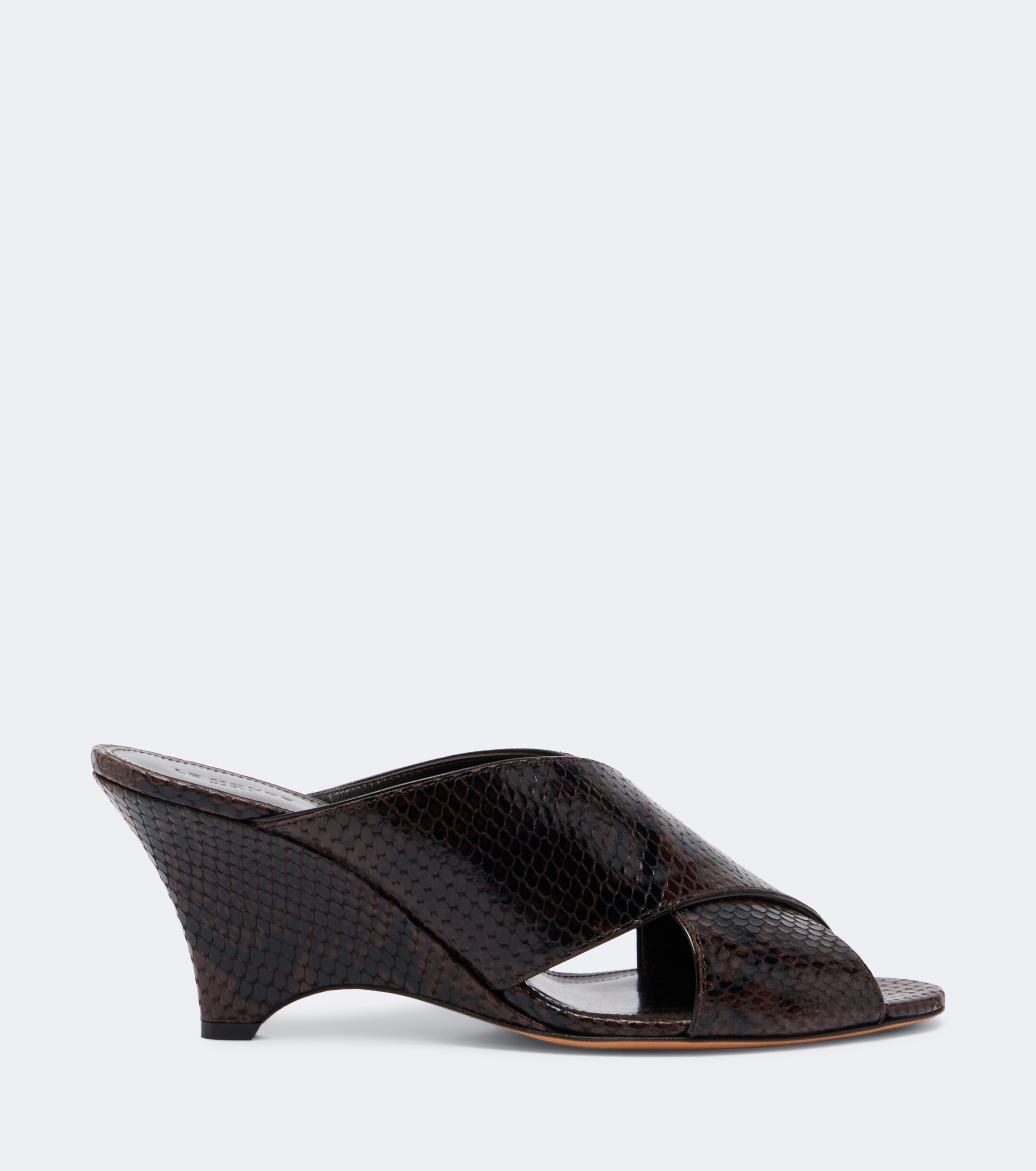 LE MONDE BERYL Le Monde Béryl Luca snake-effect leather mules