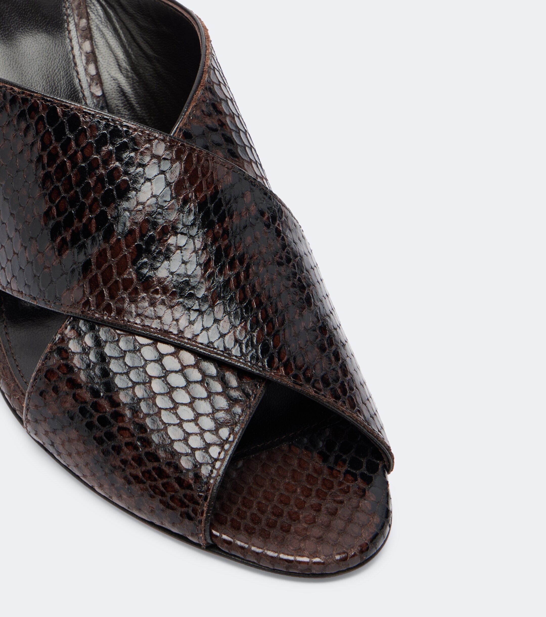 LE MONDE BERYL Le Monde Béryl Luca snake-effect leather mules