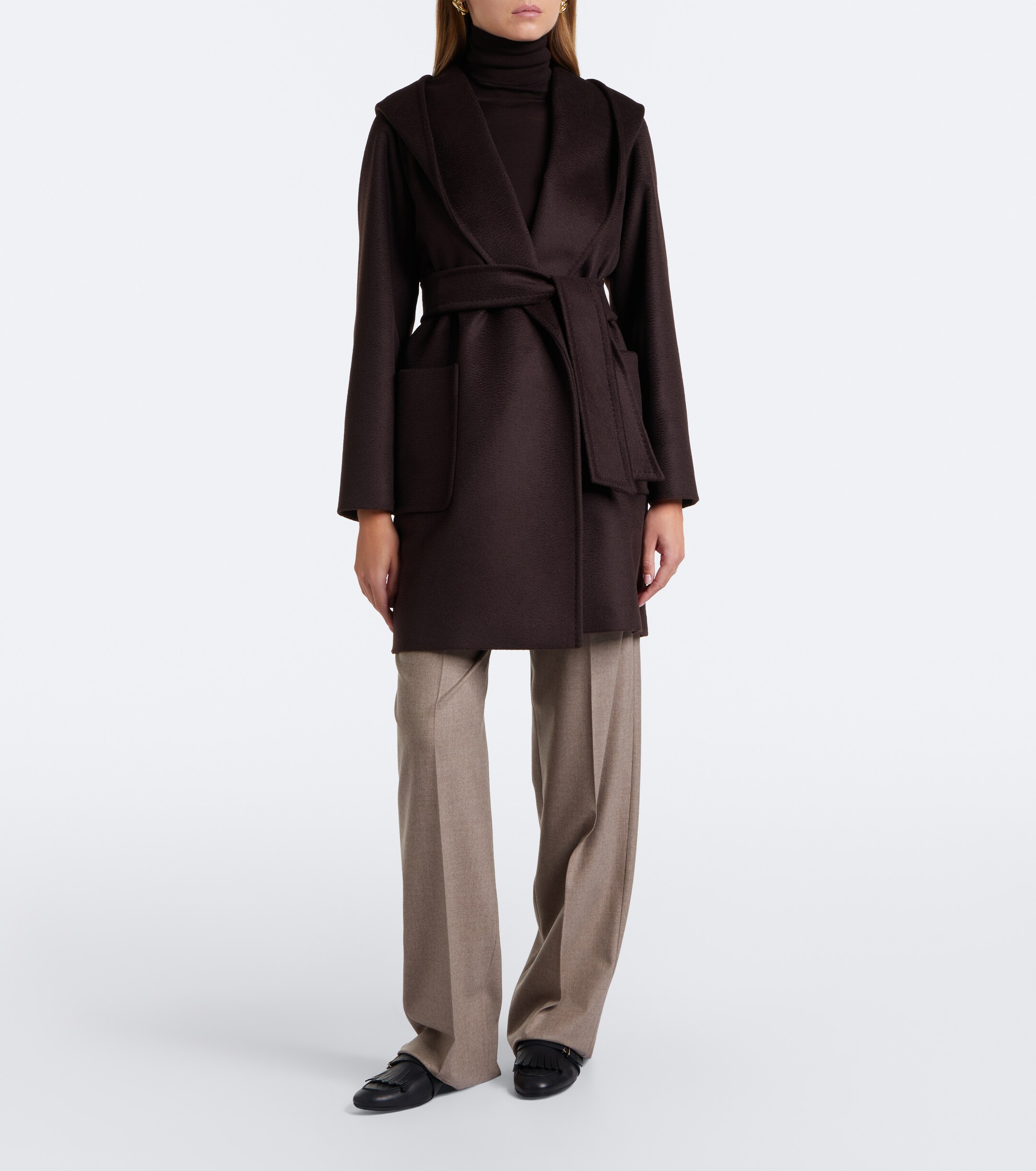Max Mara Max Mara Camel hair wrap coat