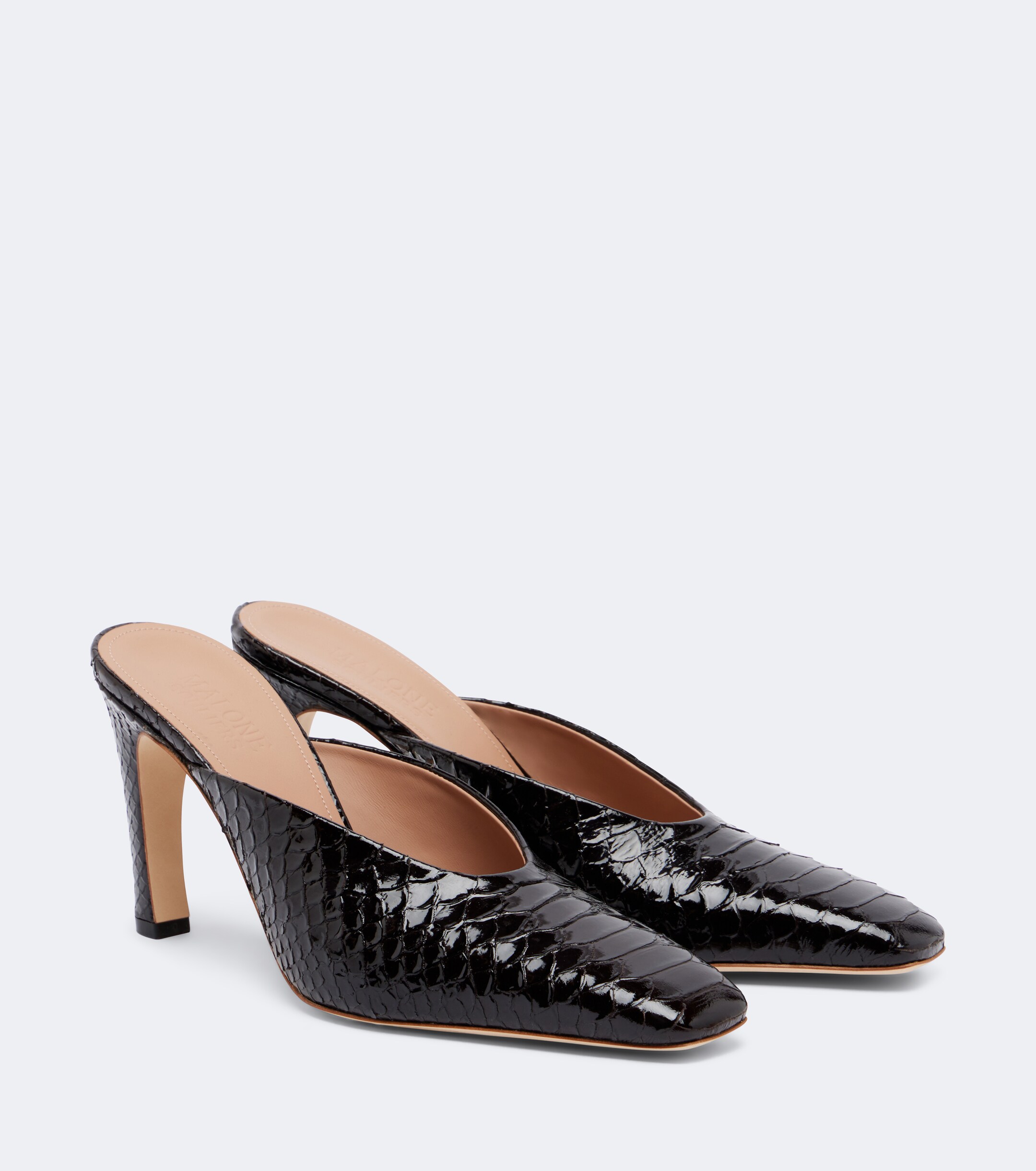 Malone Souliers Malone Souliers Rowe croc-effect patent leather mules