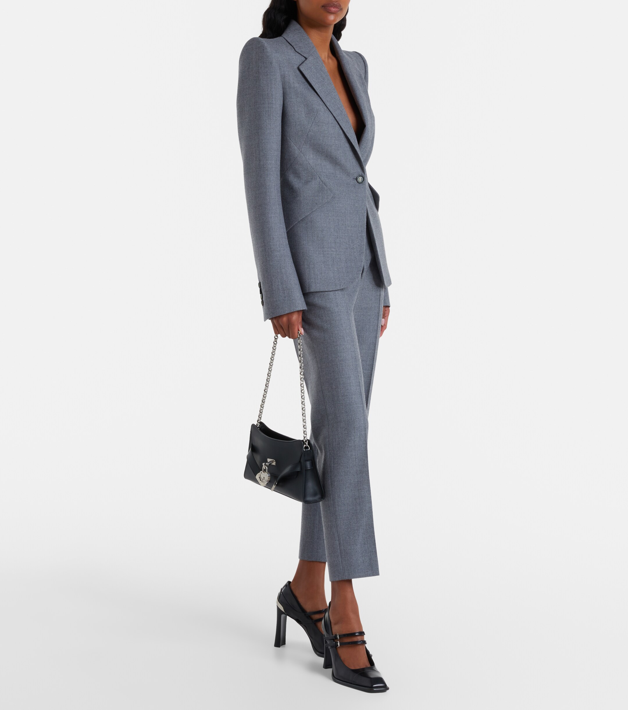 McQueen Locke Small leather shoulder bag