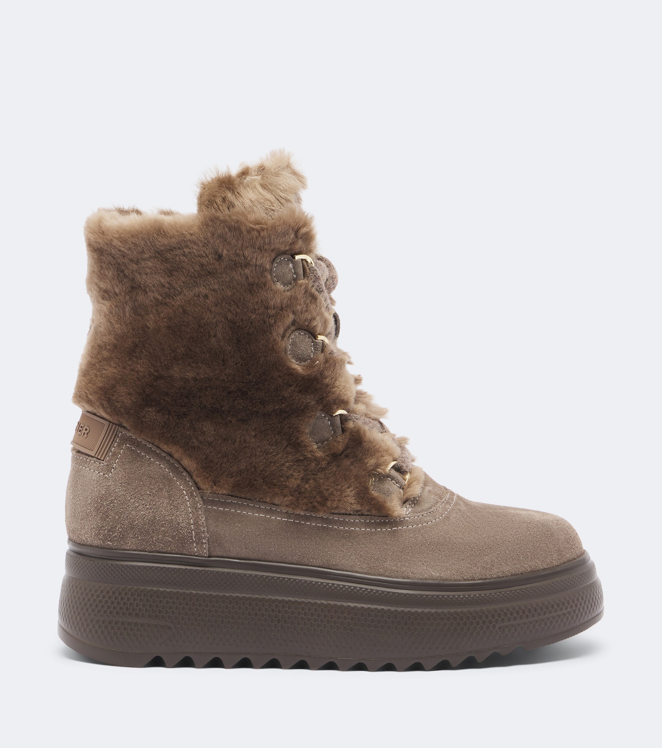 BOGNER Bogner Stockholm suede and shearling lace-up boots
