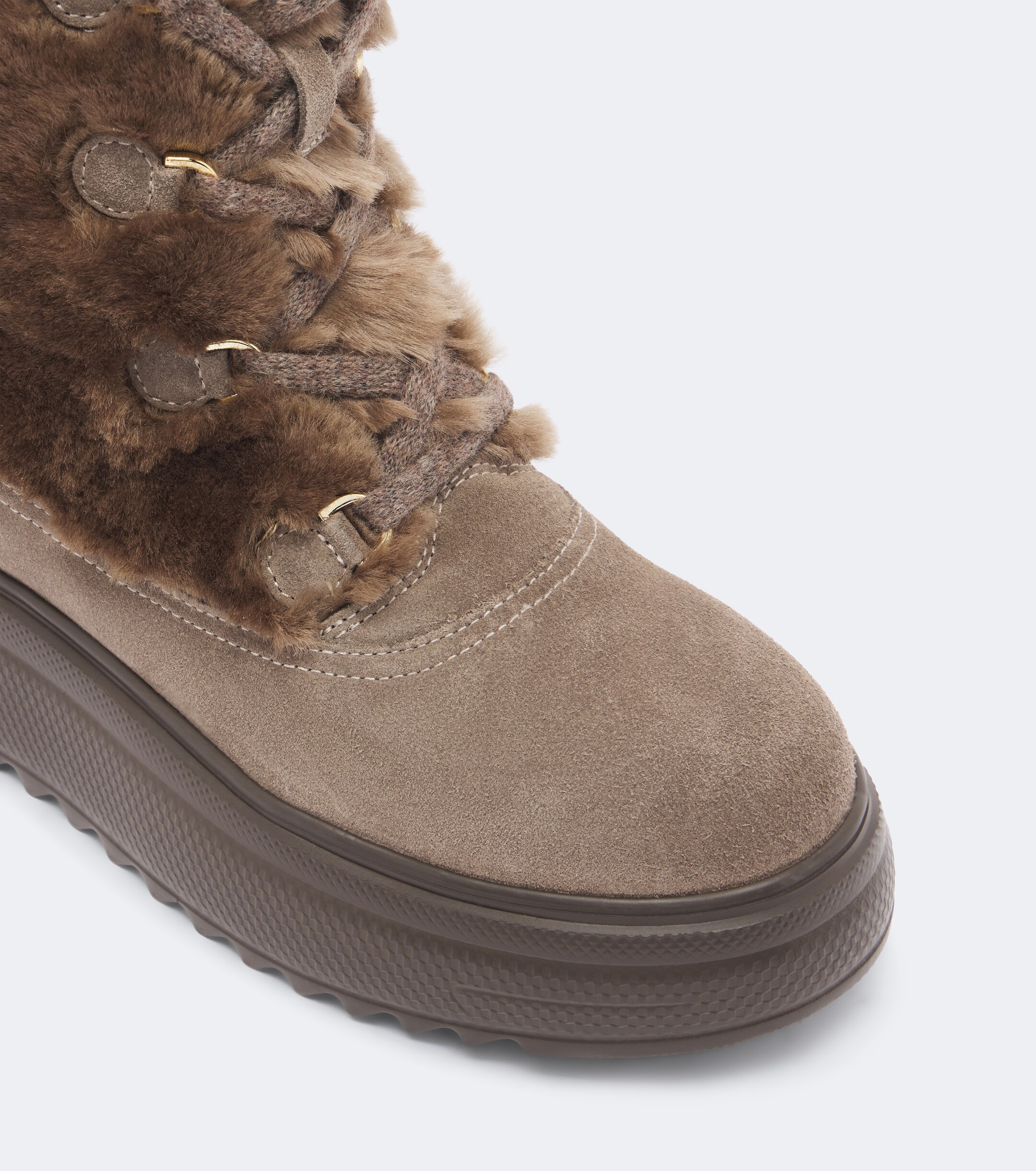 BOGNER Bogner Stockholm suede and shearling lace-up boots