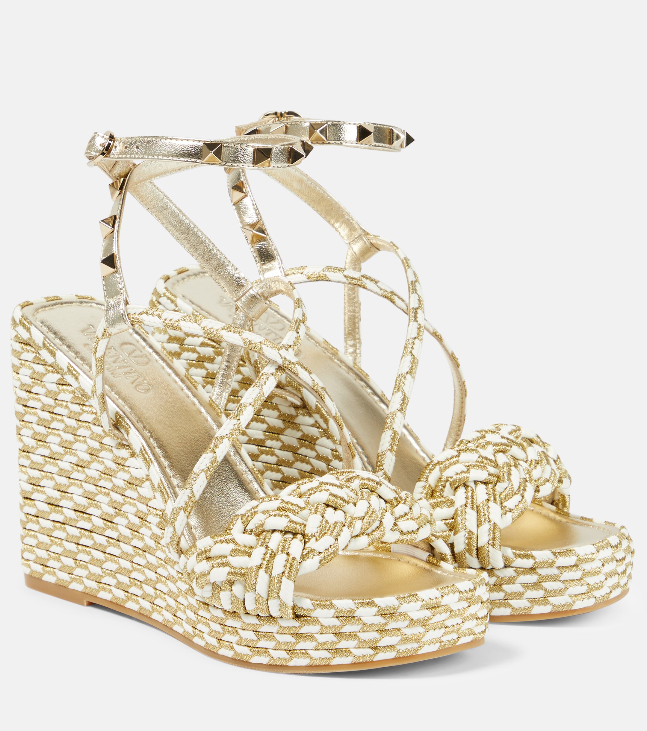 Valentino Garavani Rockstud espadrille wedges