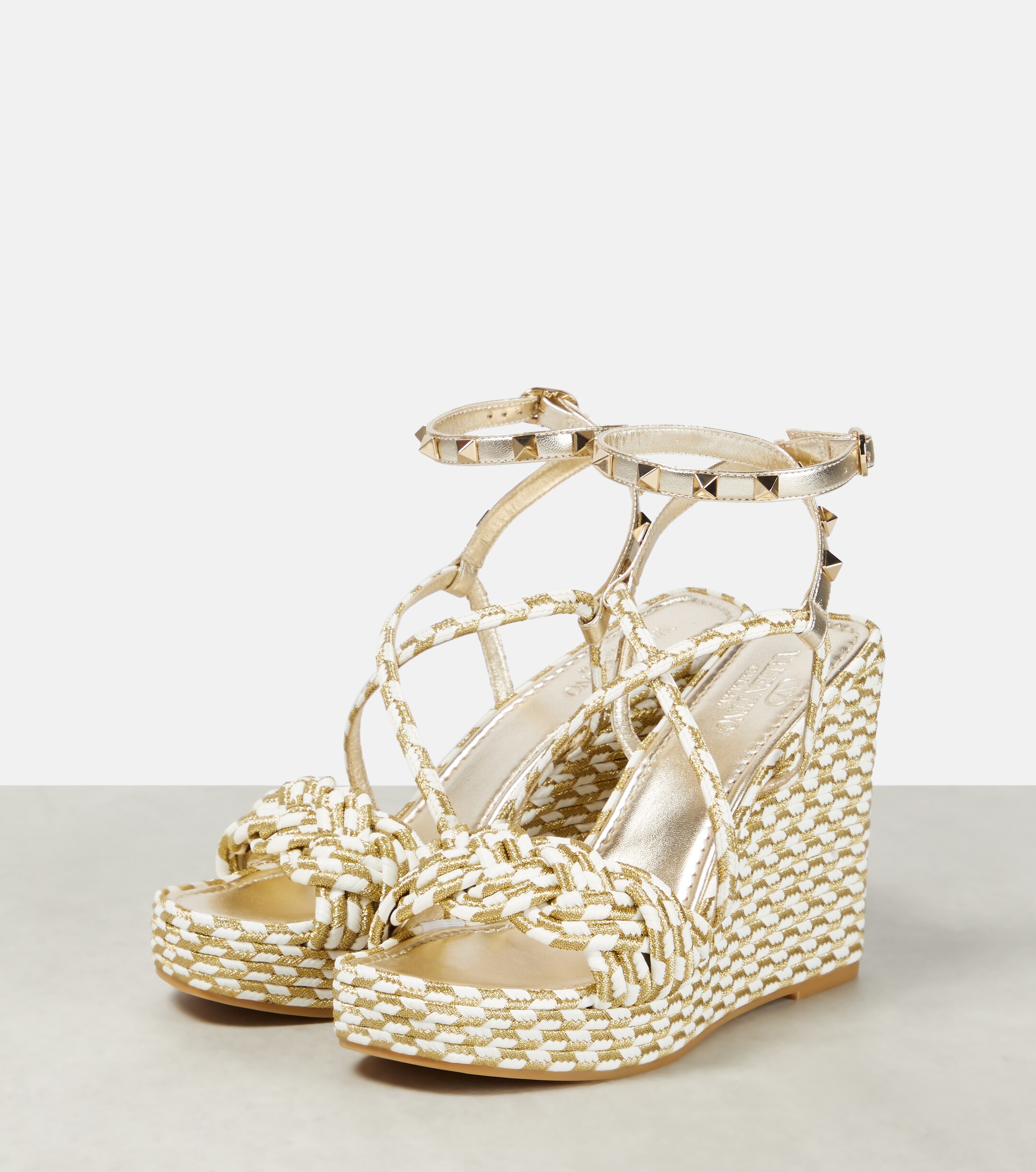 Valentino Garavani Rockstud espadrille wedges