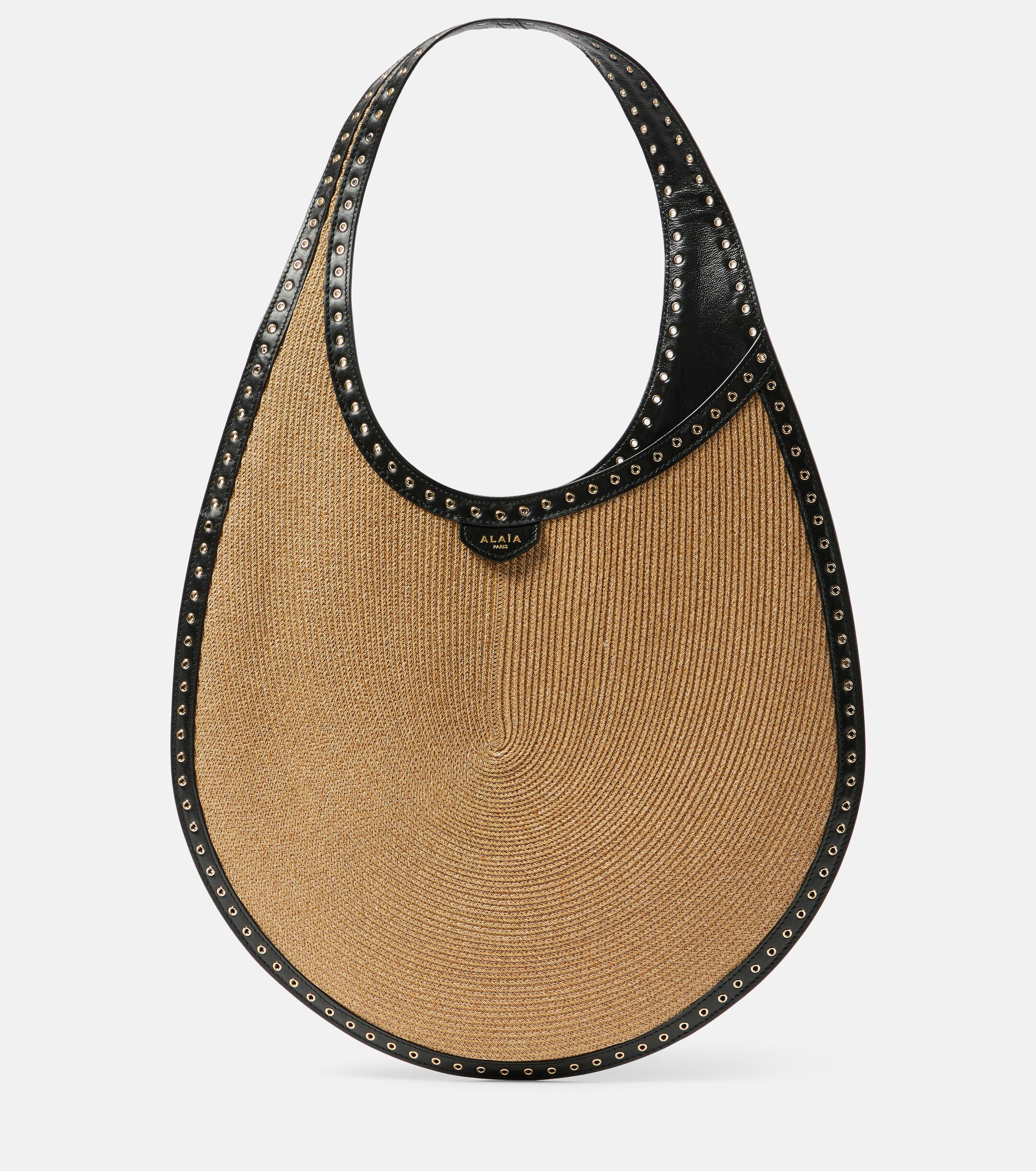 Alaïa One Piece Medium paper straw shoulder bag