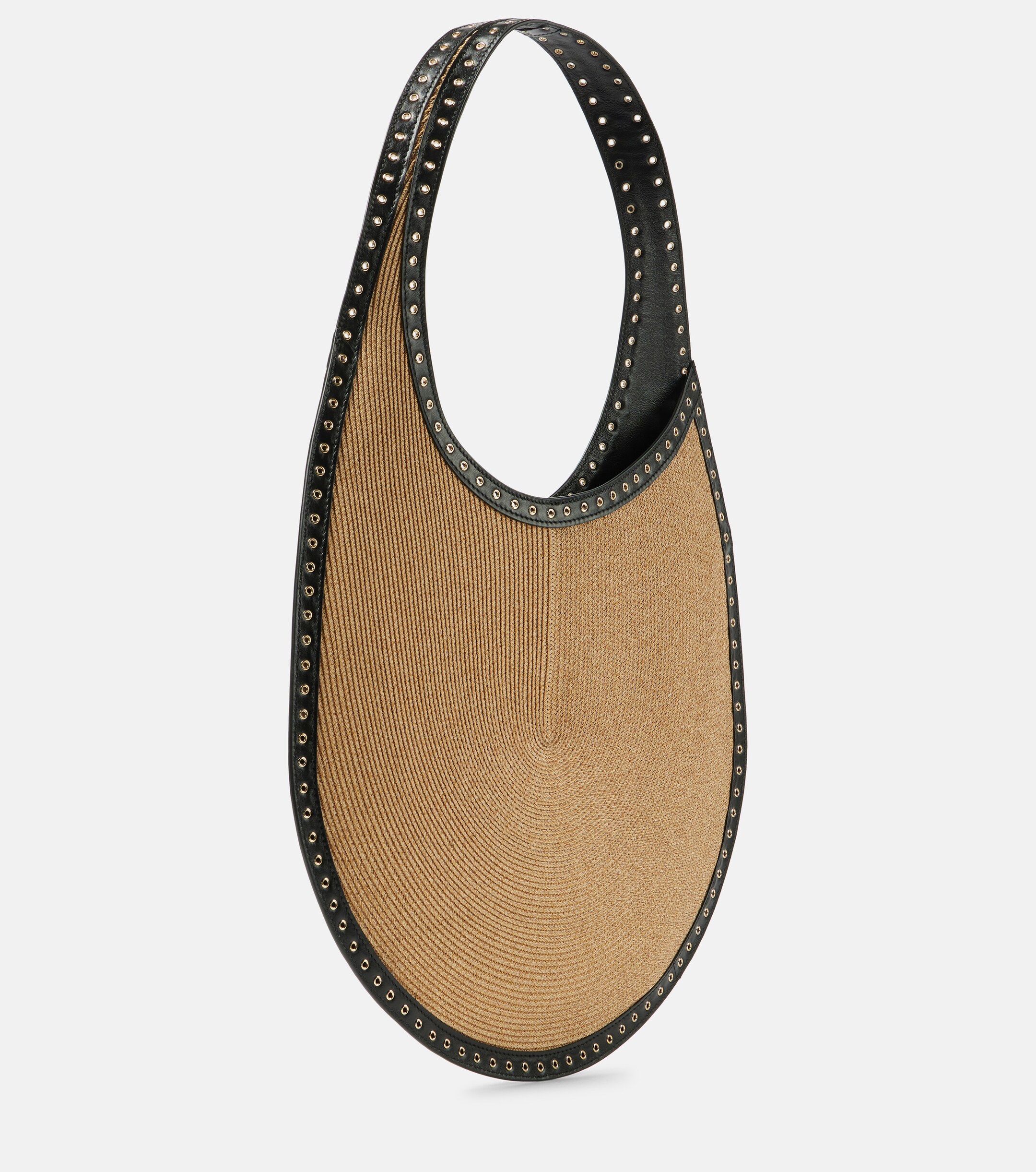 Alaïa One Piece Medium paper straw shoulder bag