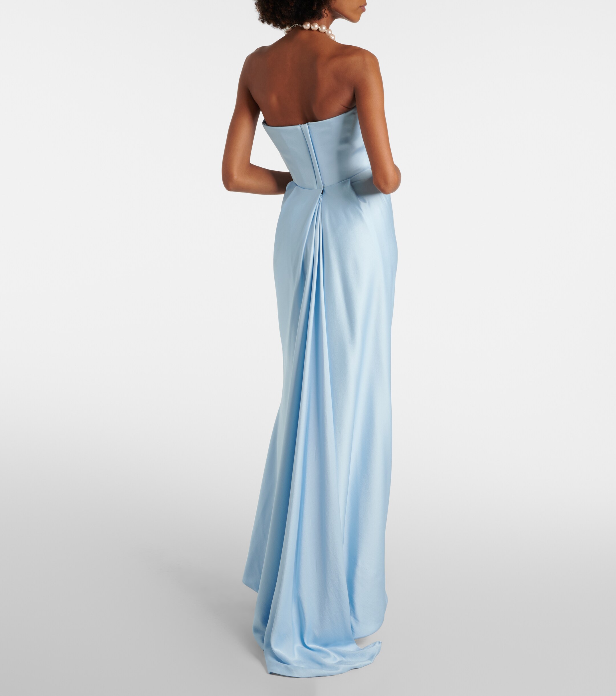 Vivienne Westwood Galaxy strapless satin gown thumbnail