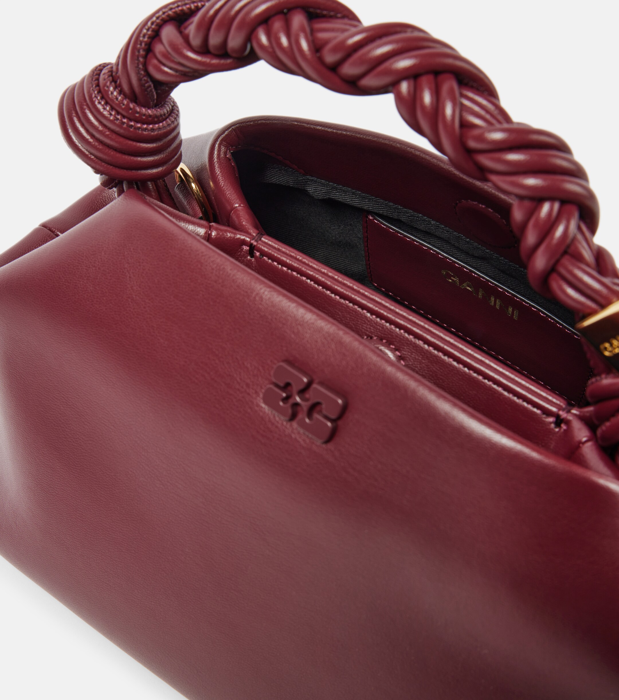 GANNI Bou Small leather top-handle bag