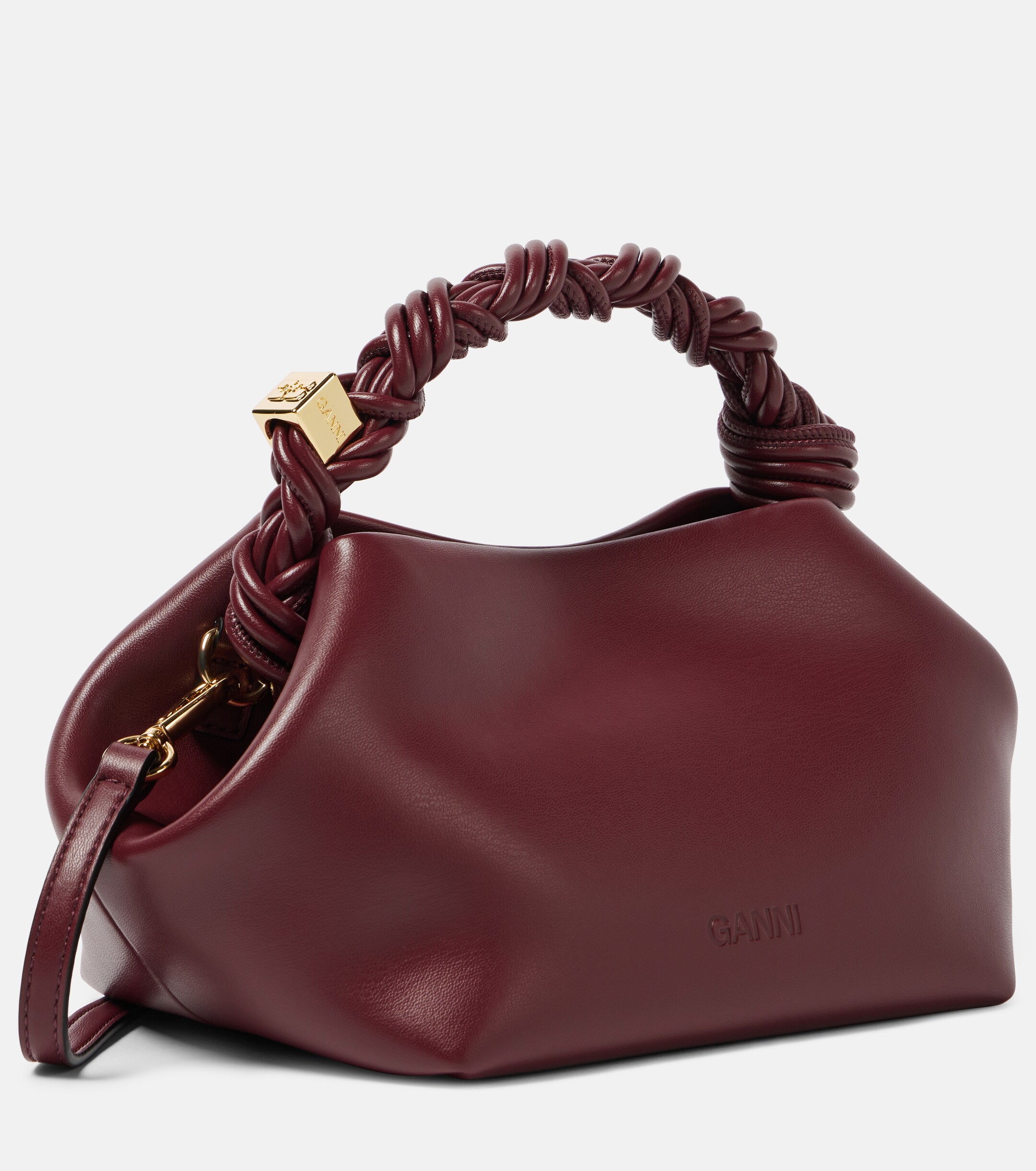 GANNI Bou Small leather top-handle bag