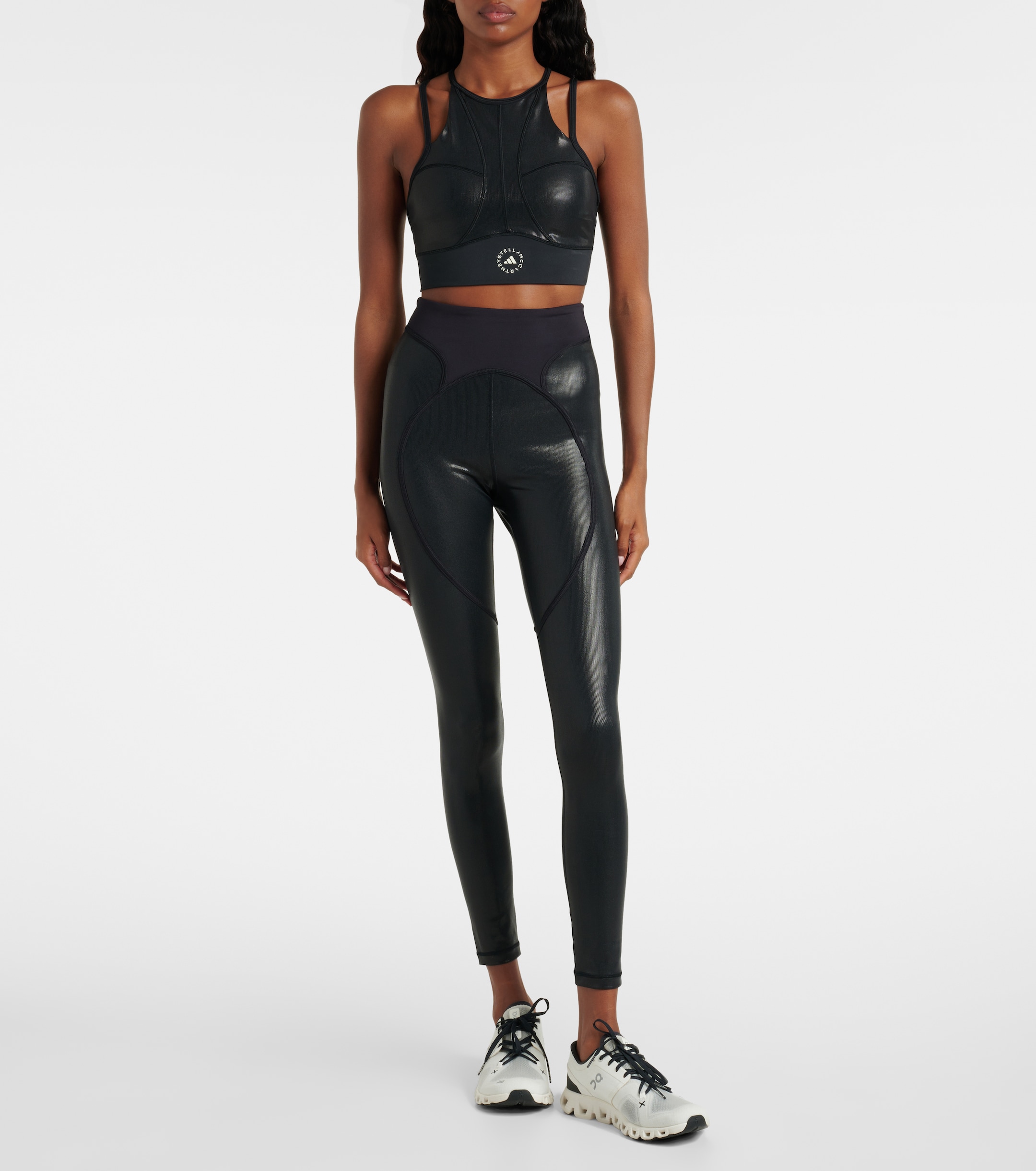 adidas by Stella McCartney Adidas by Stella McCartney High-rise lamé leggings