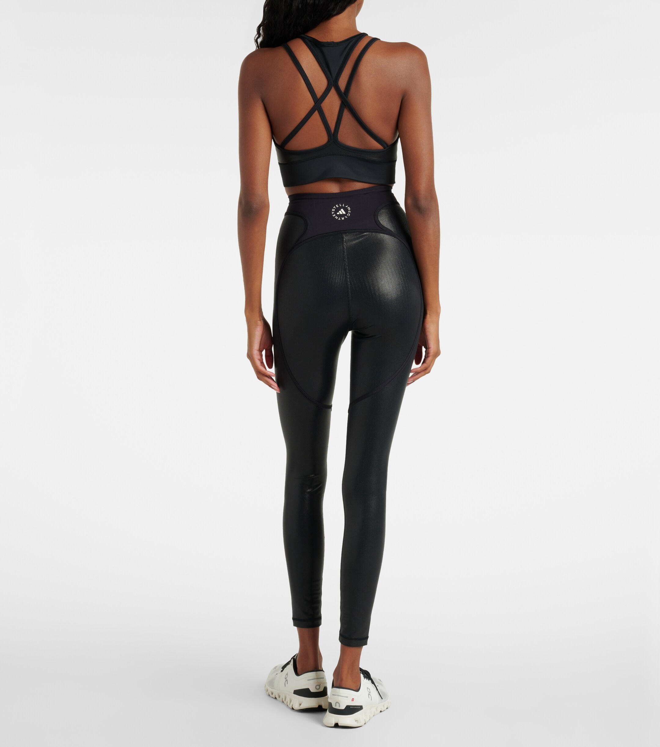 adidas by Stella McCartney Adidas by Stella McCartney High-rise lamé leggings