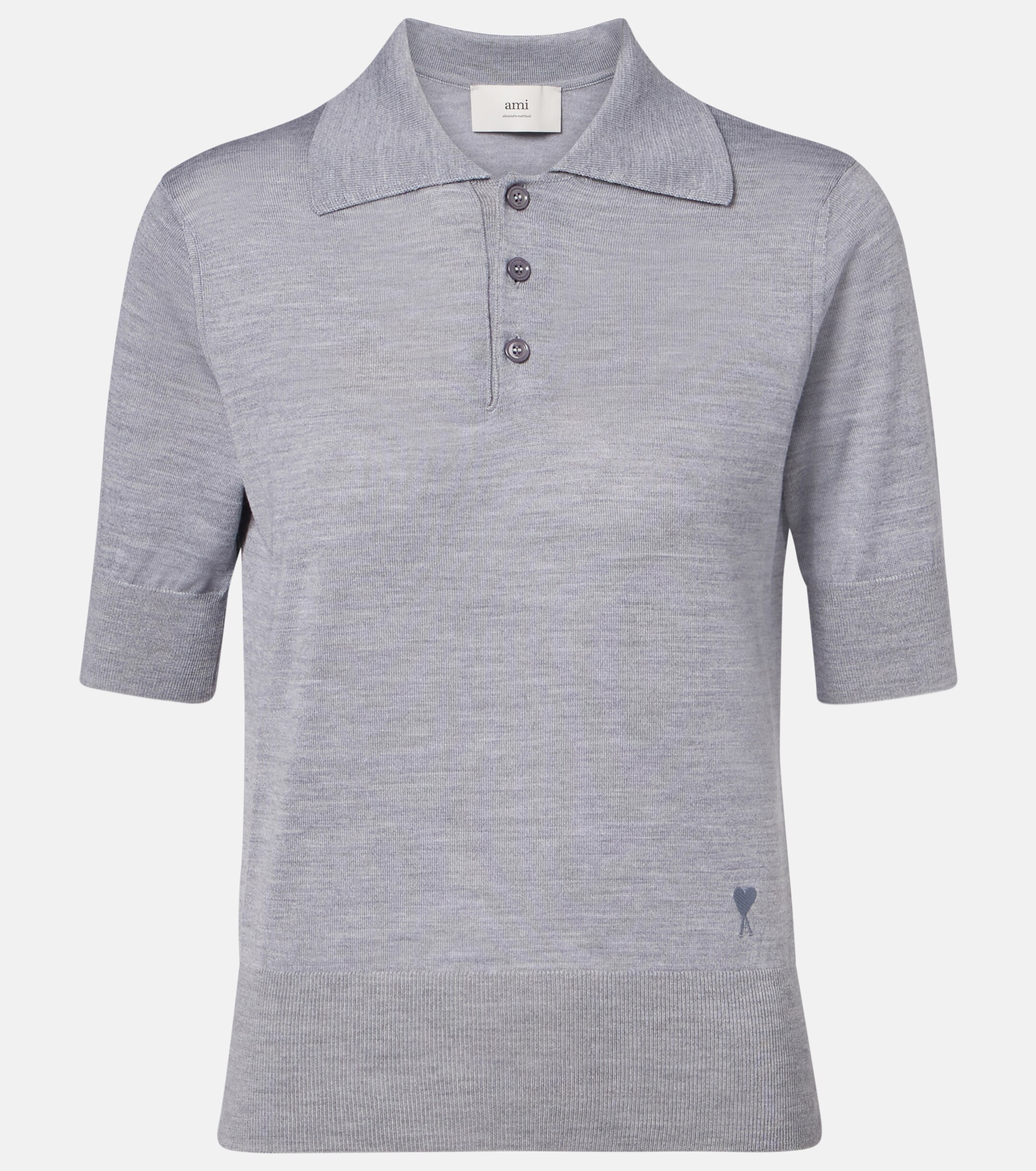 Ami Paris Ami Paris Wool and silk polo shirt