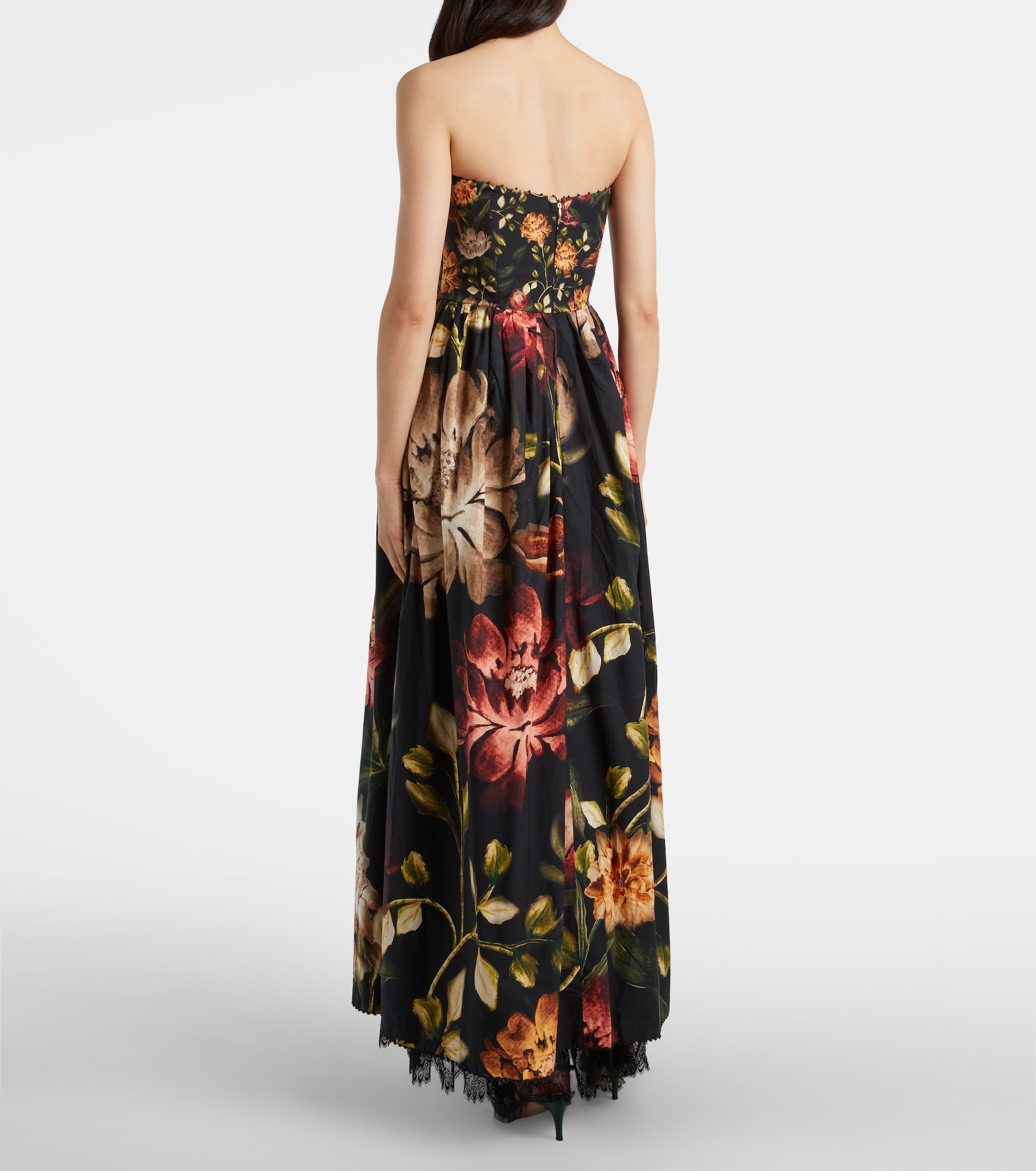 Agua by Agua Bendita - Tonia floral lace-trimmed cotton maxi dress | Plush