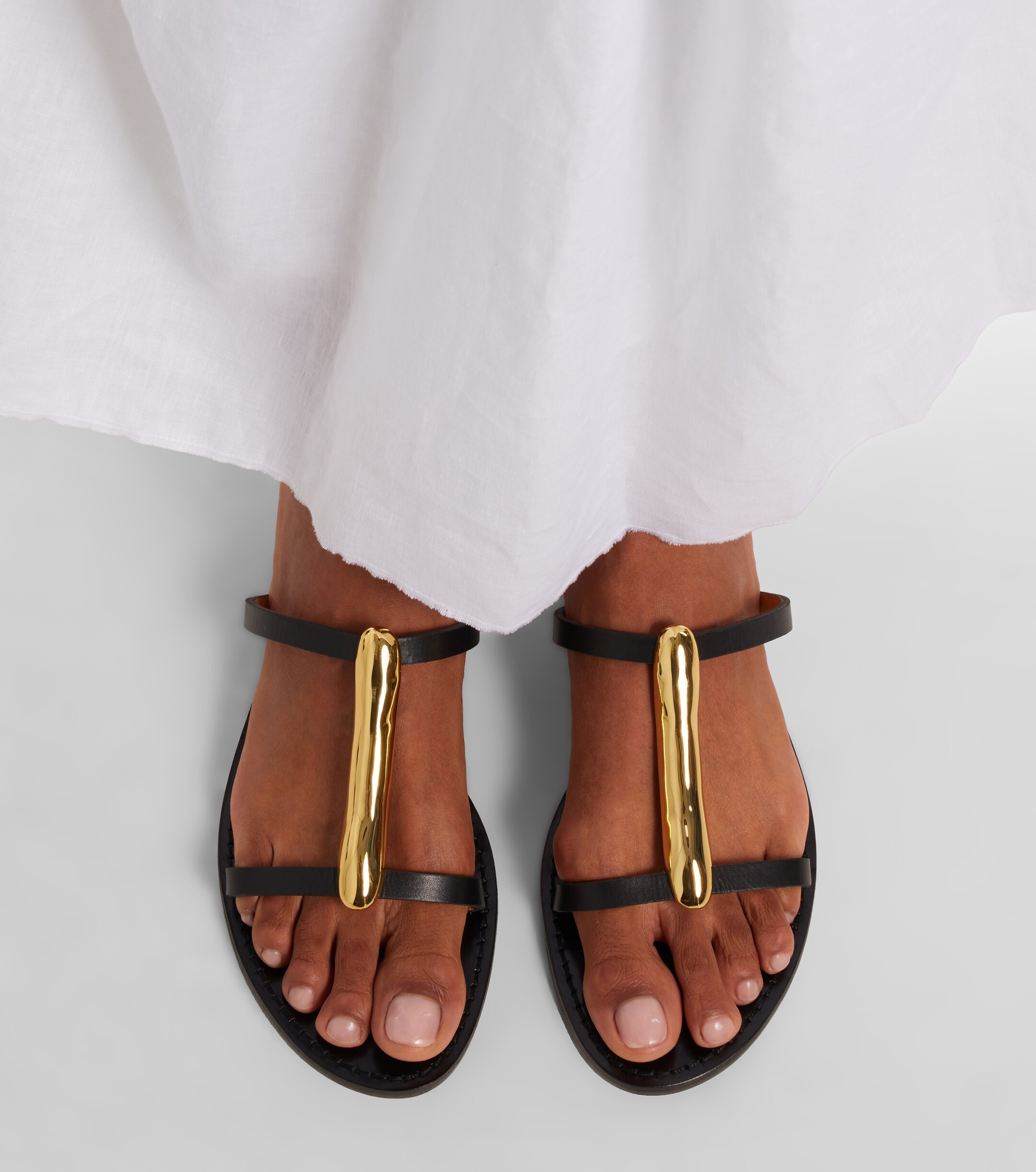 AMANU Amanu Sahara embellished leather sandals