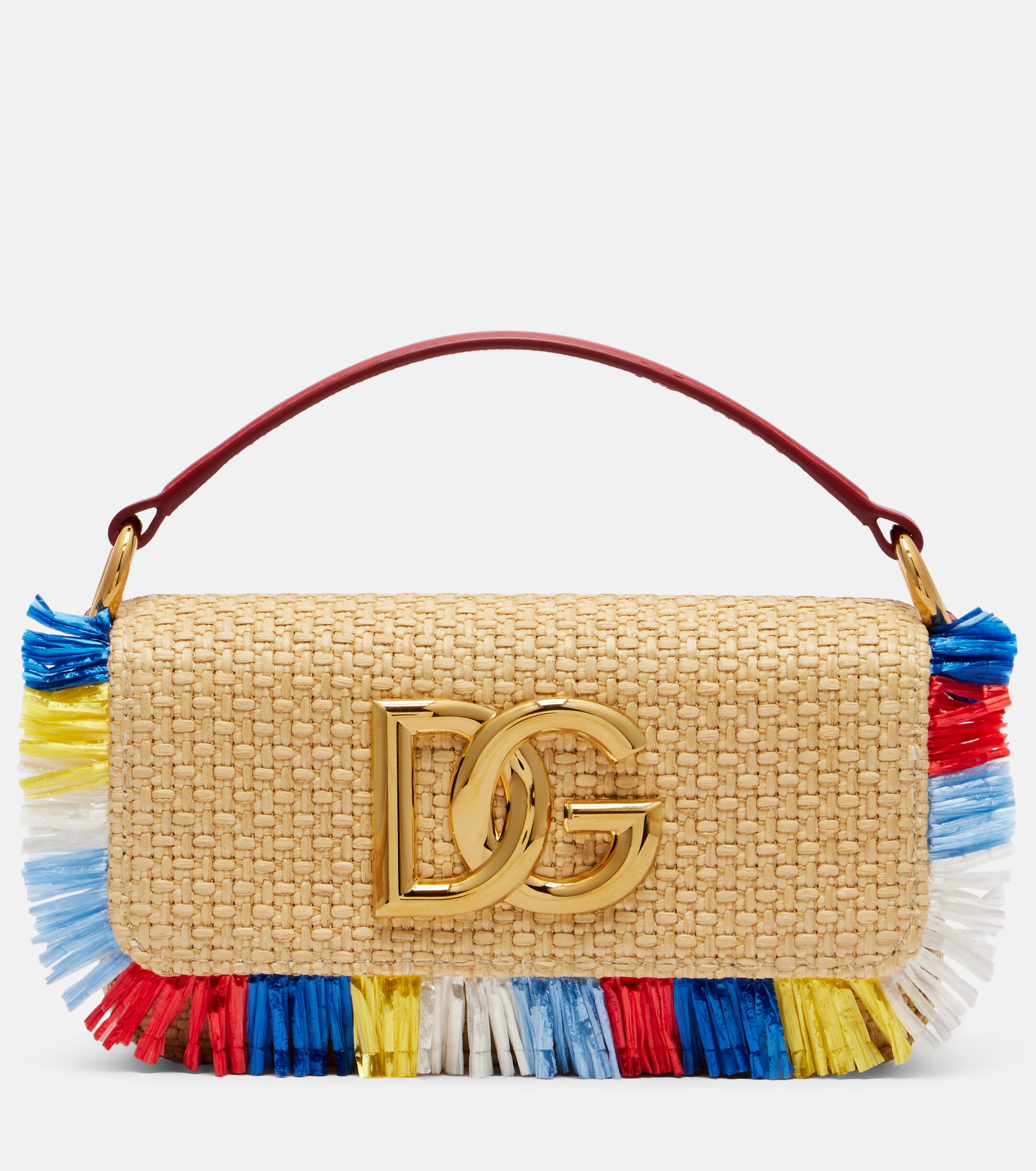 Dolce&Gabbana 3.5 Small raffia-effect crossbody bag
