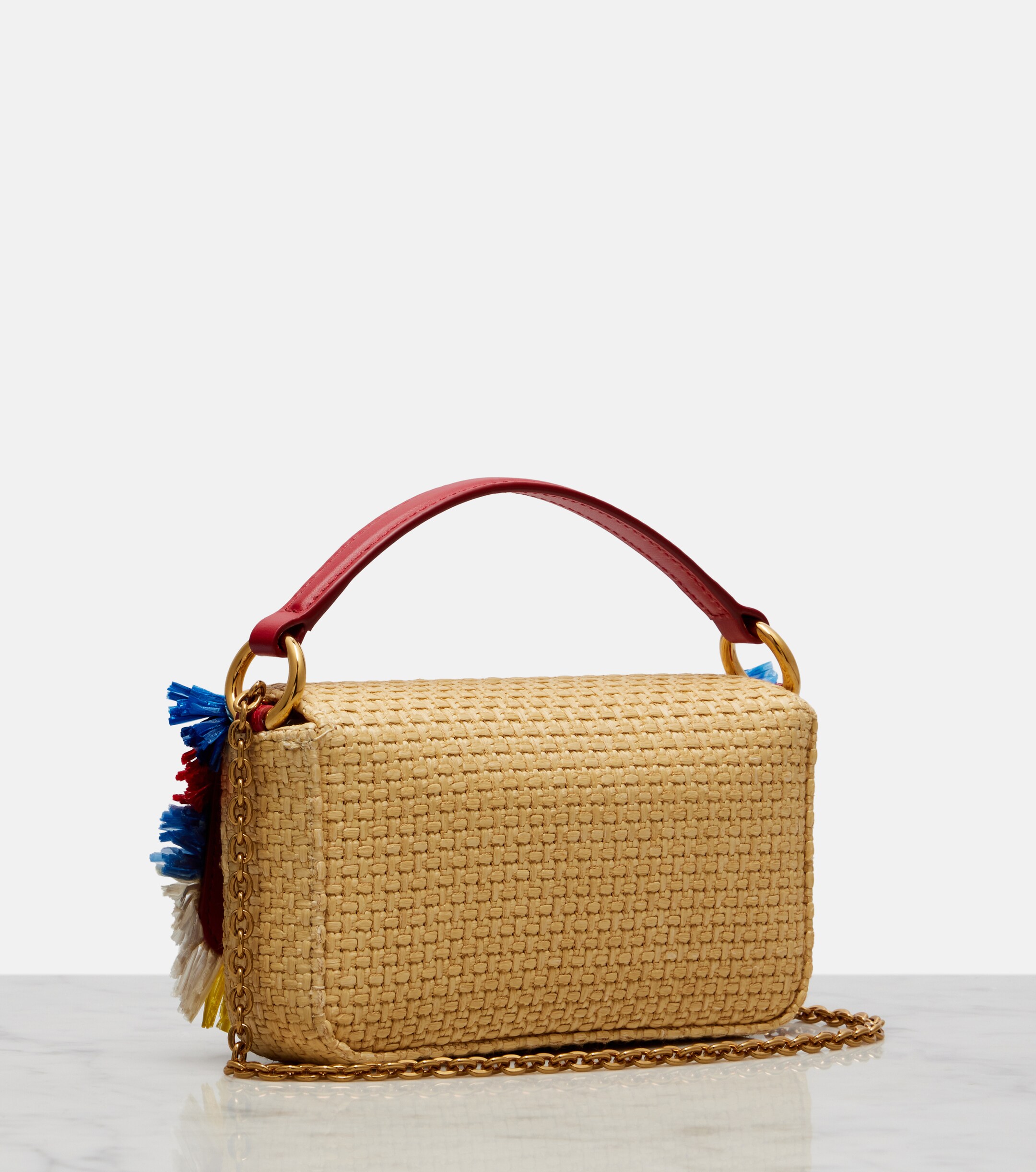 Dolce&Gabbana 3.5 Small raffia-effect crossbody bag