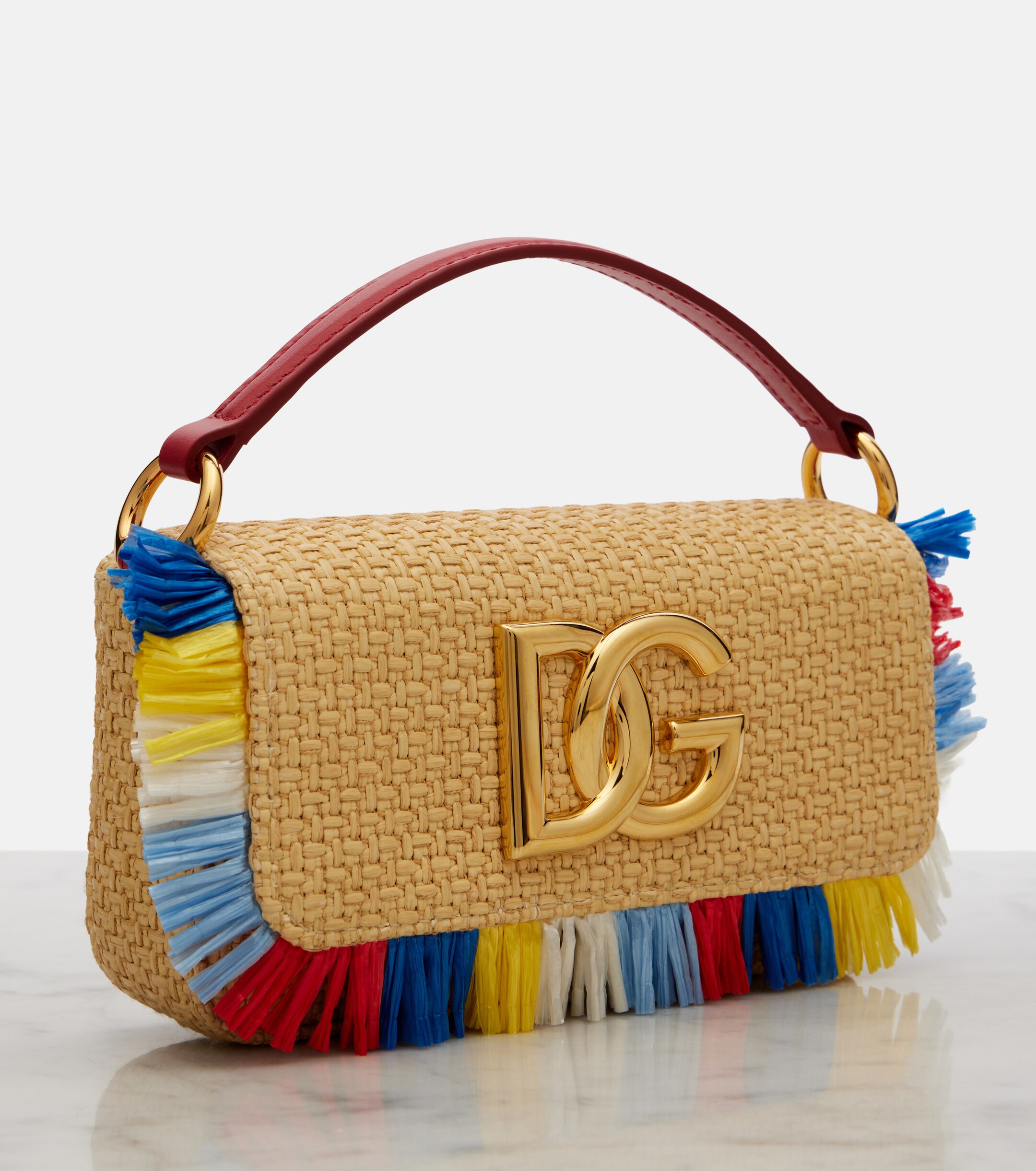 Dolce&Gabbana 3.5 Small raffia-effect crossbody bag