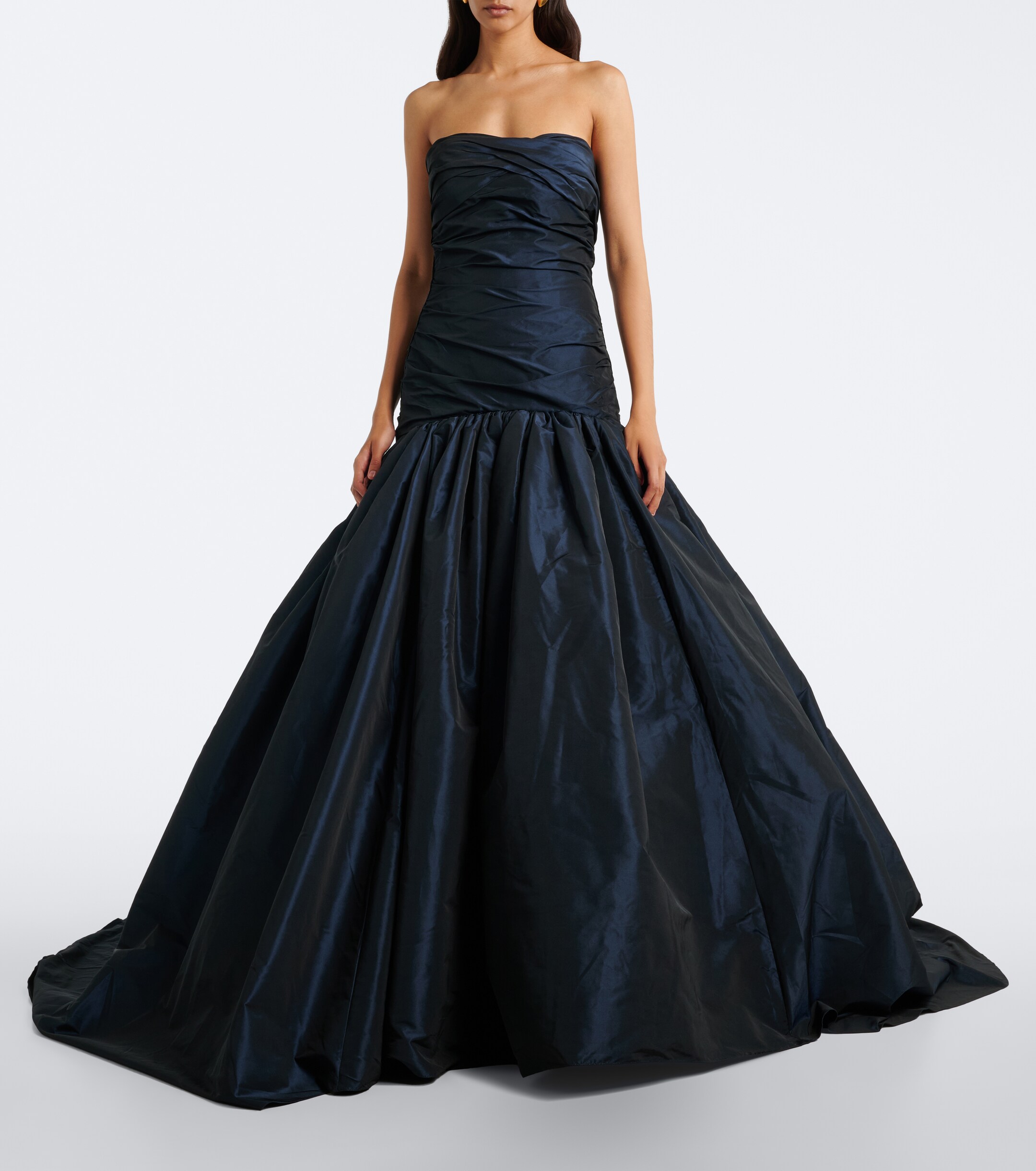 MARMAR HALIM Marmar Halim Draped taffeta bustier gown