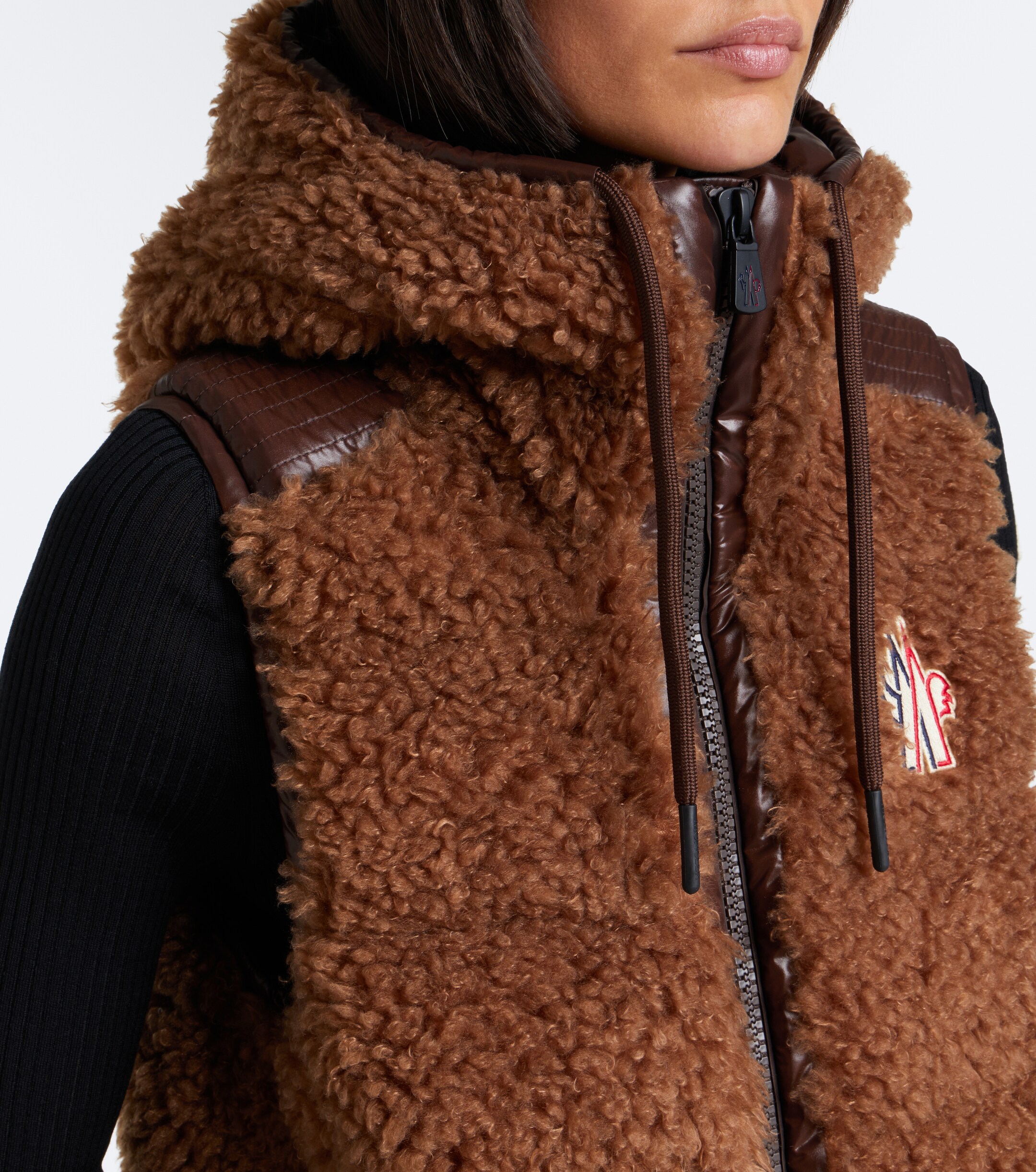 MONCLER GRENOBLE Moncler Grenoble Hooded teddy down vest