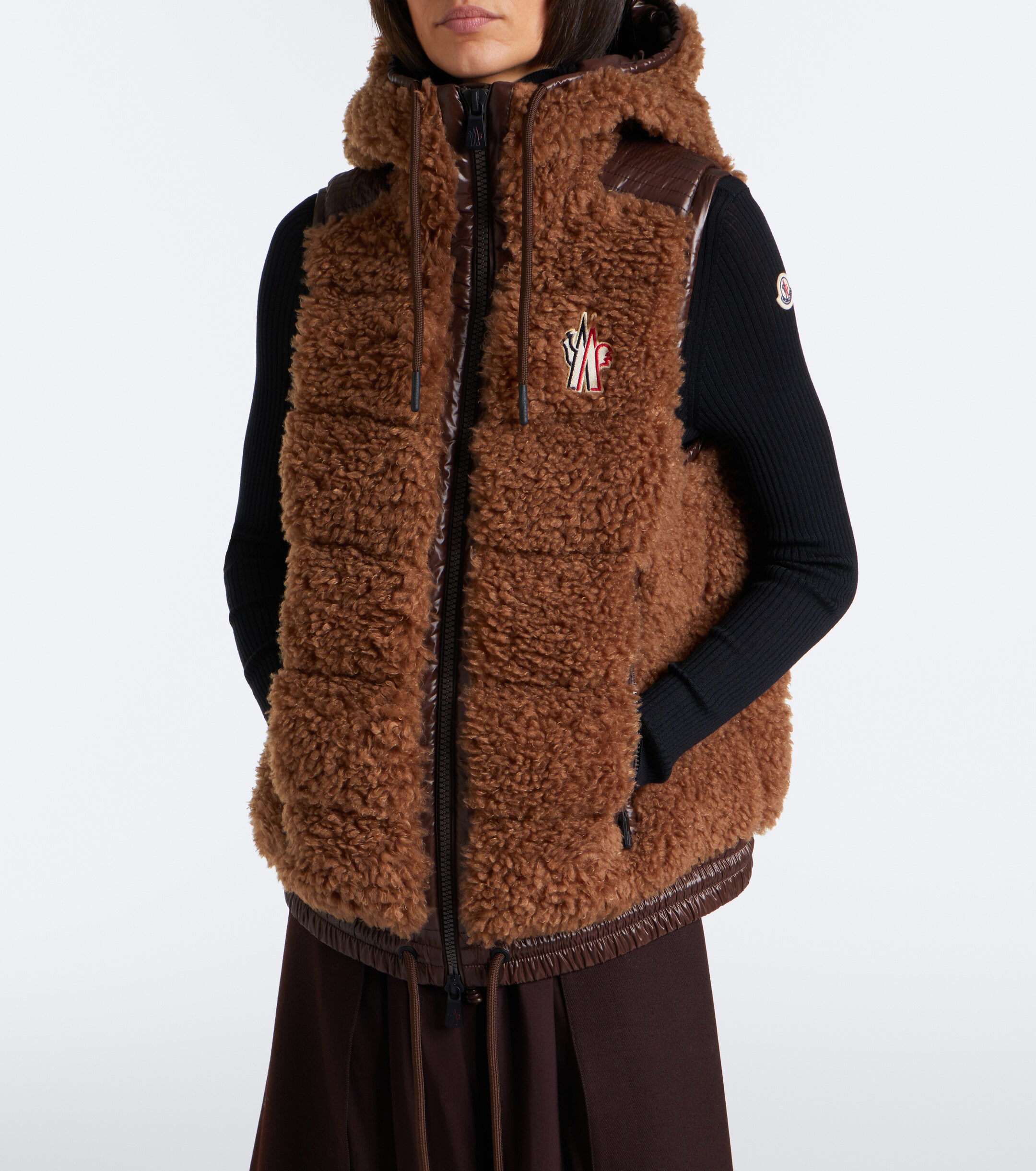 MONCLER GRENOBLE Moncler Grenoble Hooded teddy down vest