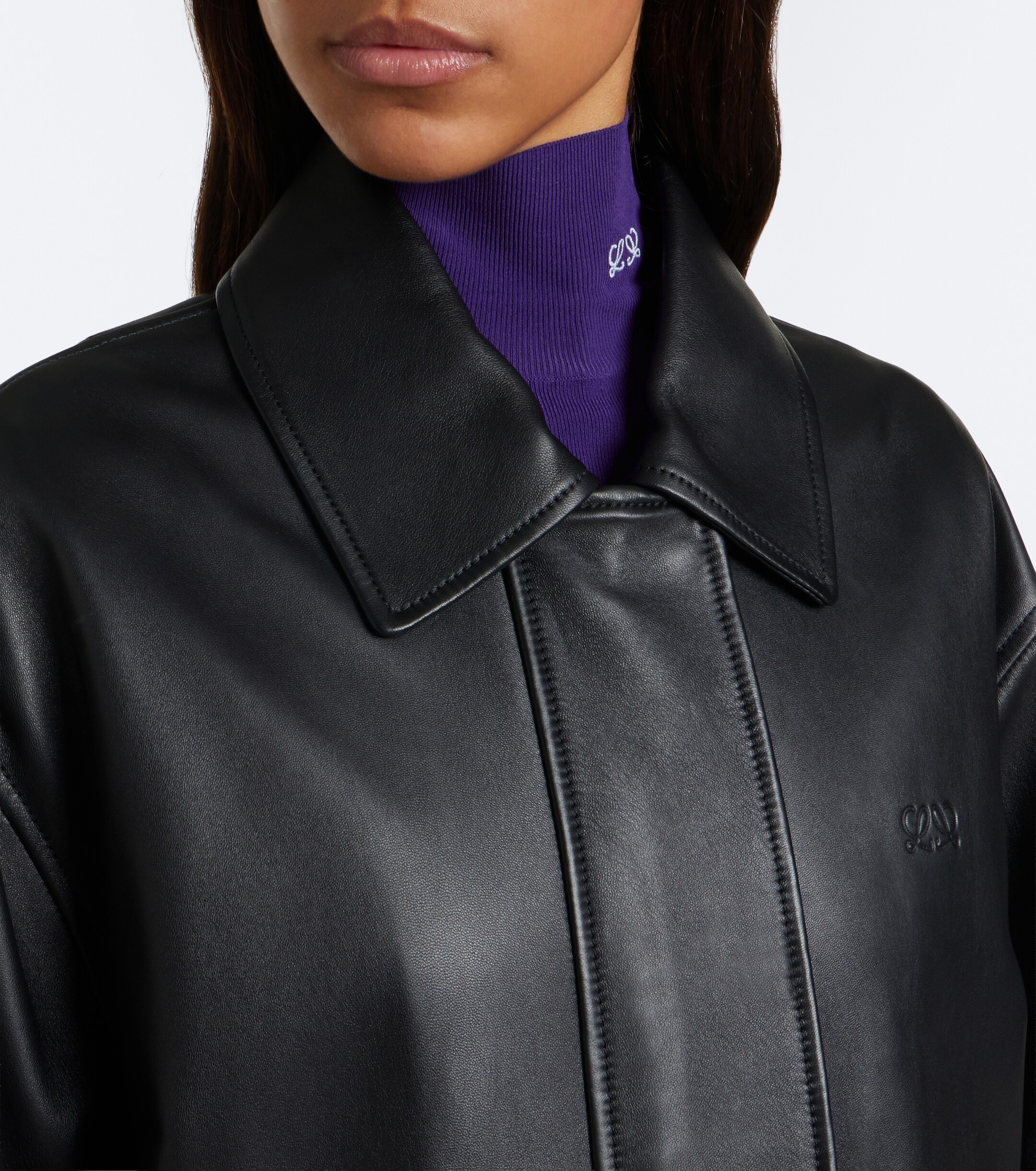 Loewe Loewe Oversized leather jacket