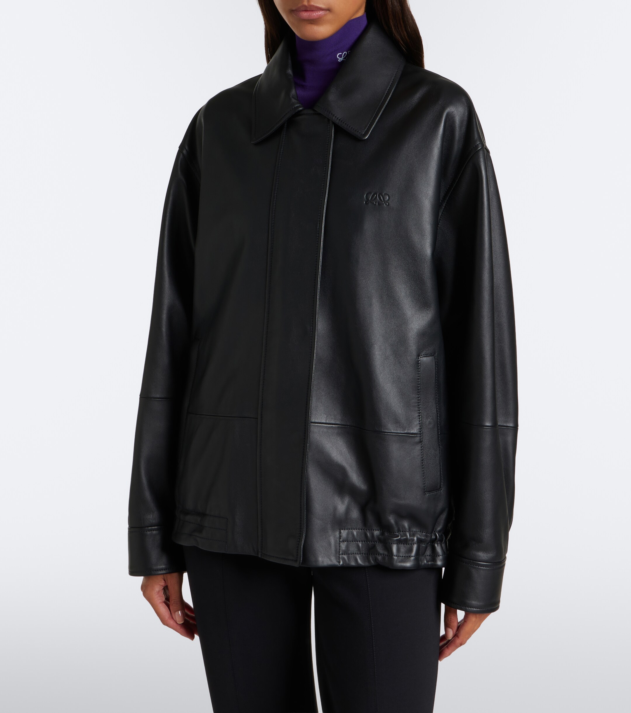 Loewe Loewe Oversized leather jacket