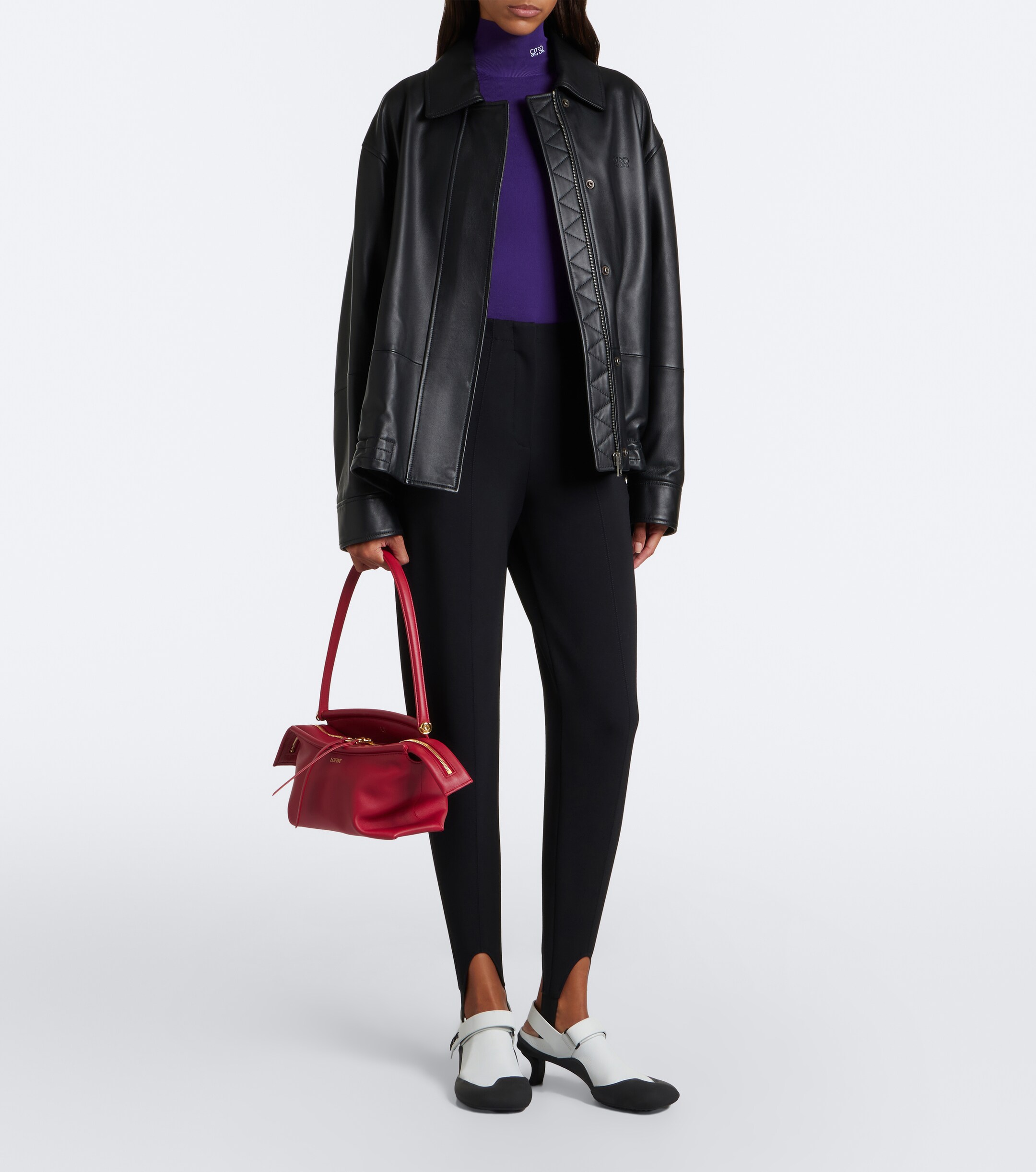 Loewe Loewe Oversized leather jacket