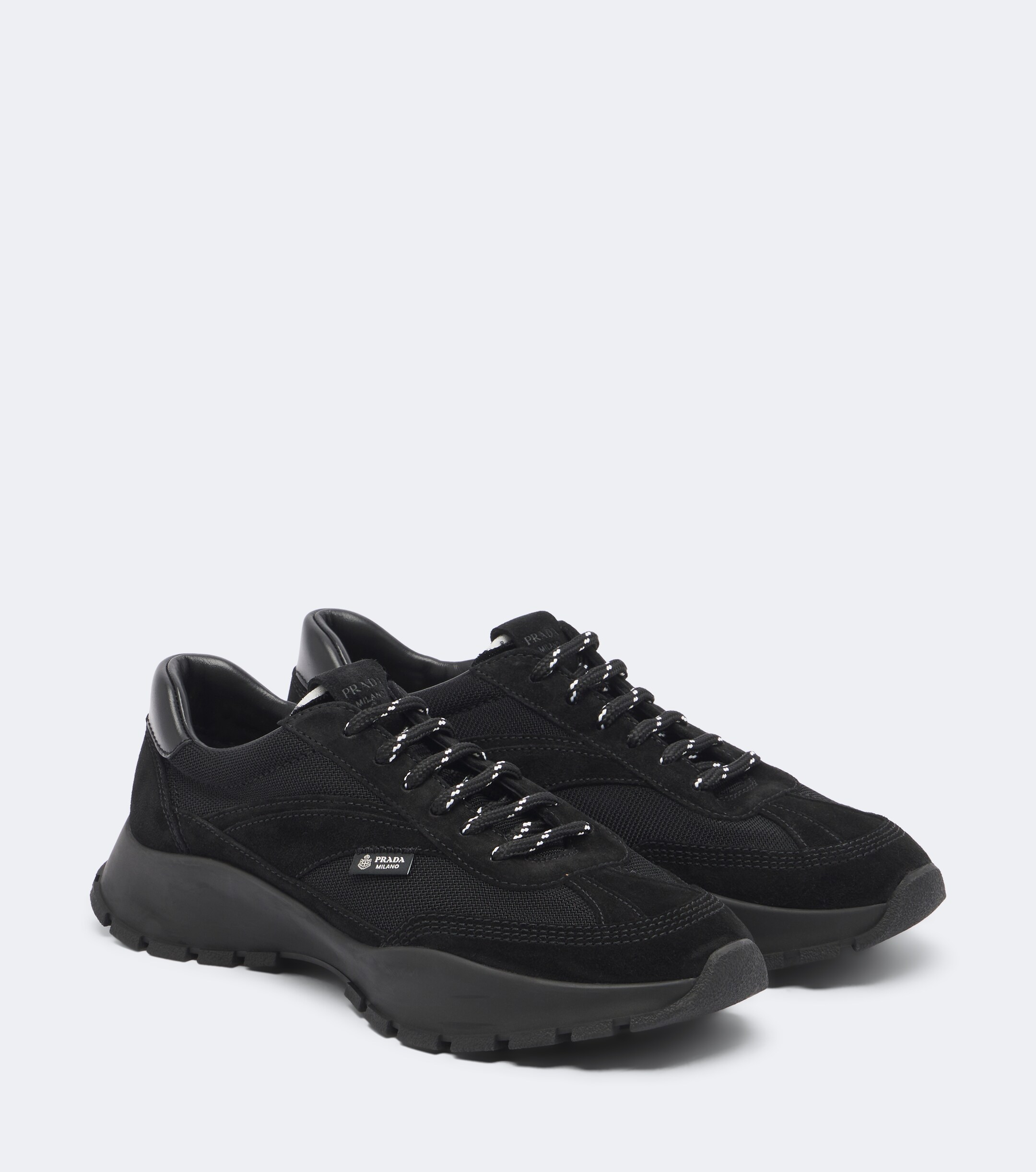 Prada Prada Suede-trimmed sneakers