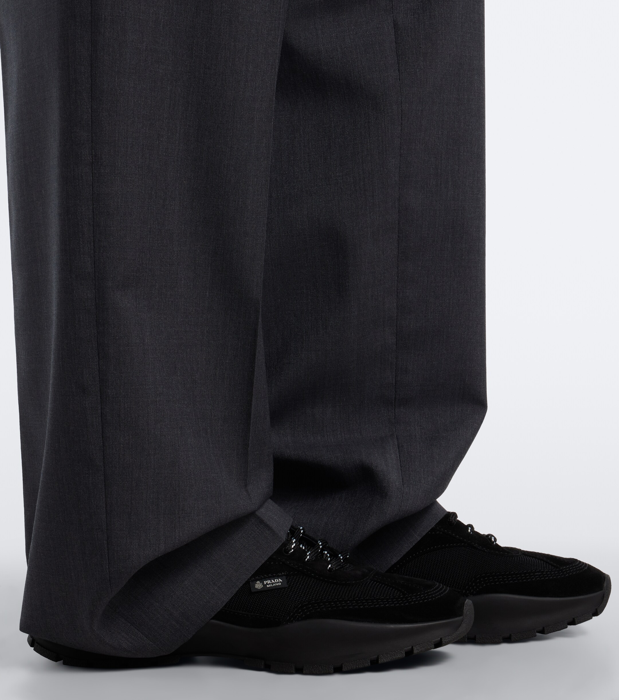 Prada Prada Suede-trimmed sneakers