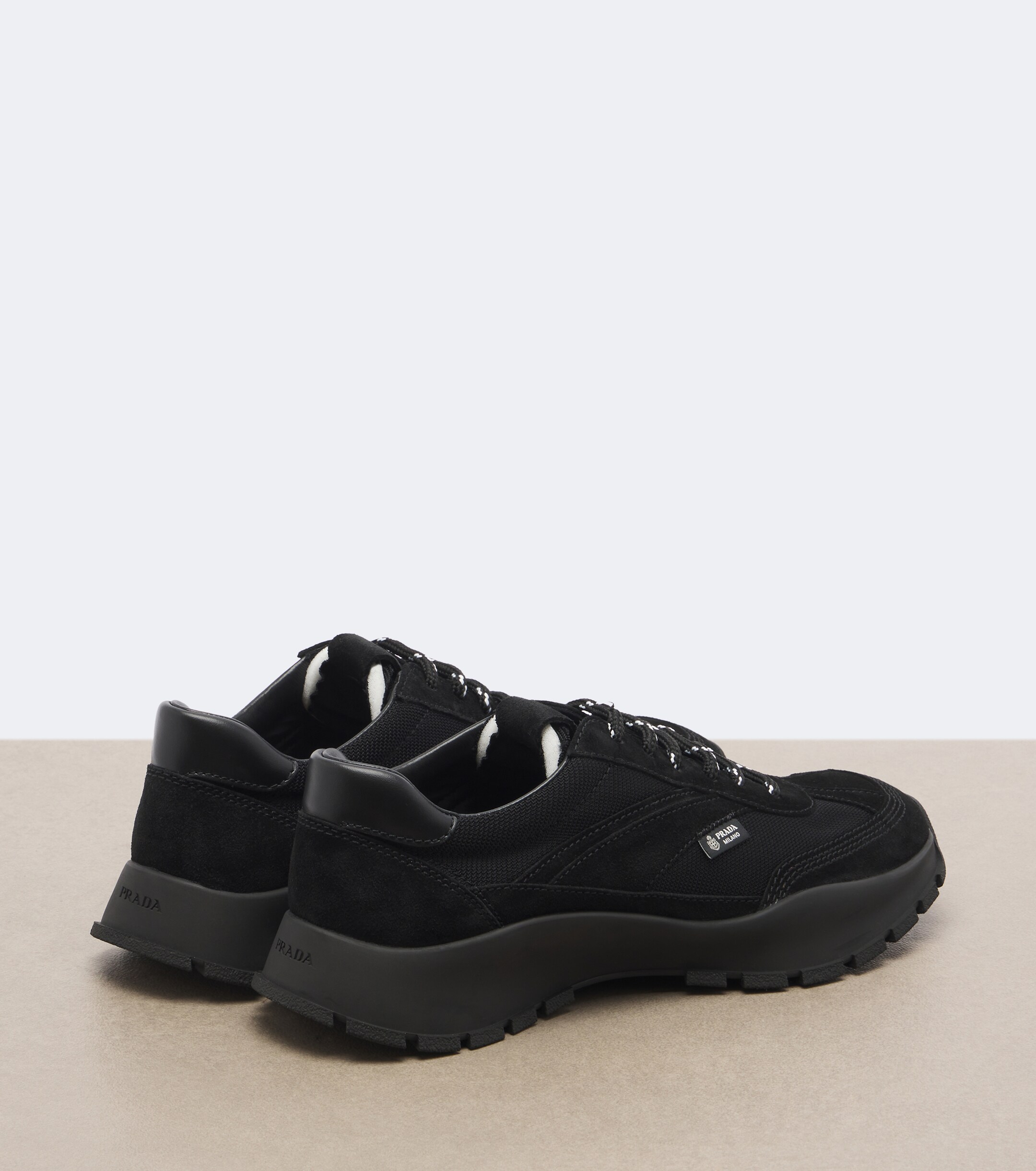 Prada Prada Suede-trimmed sneakers