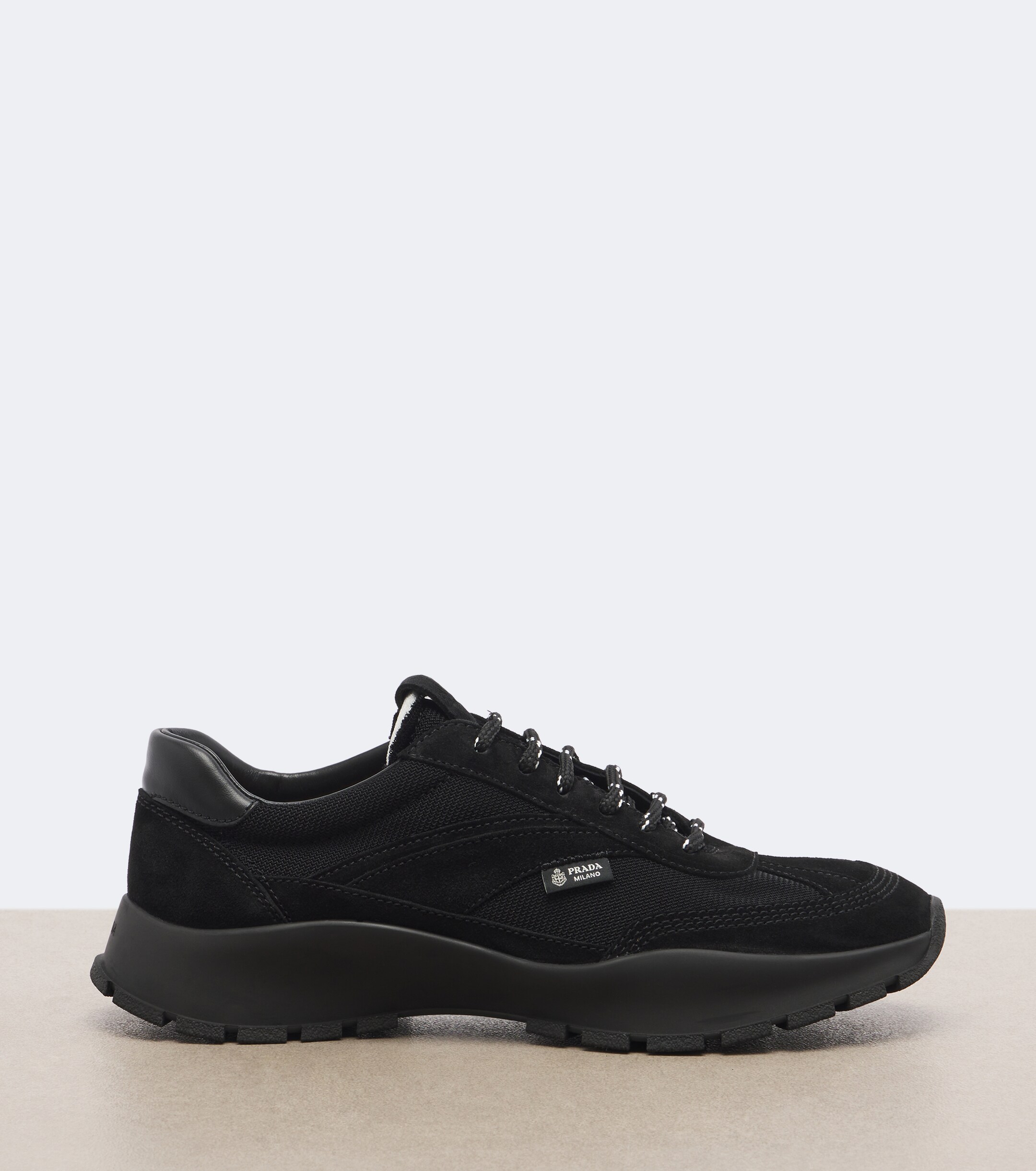 Prada Prada Suede-trimmed sneakers