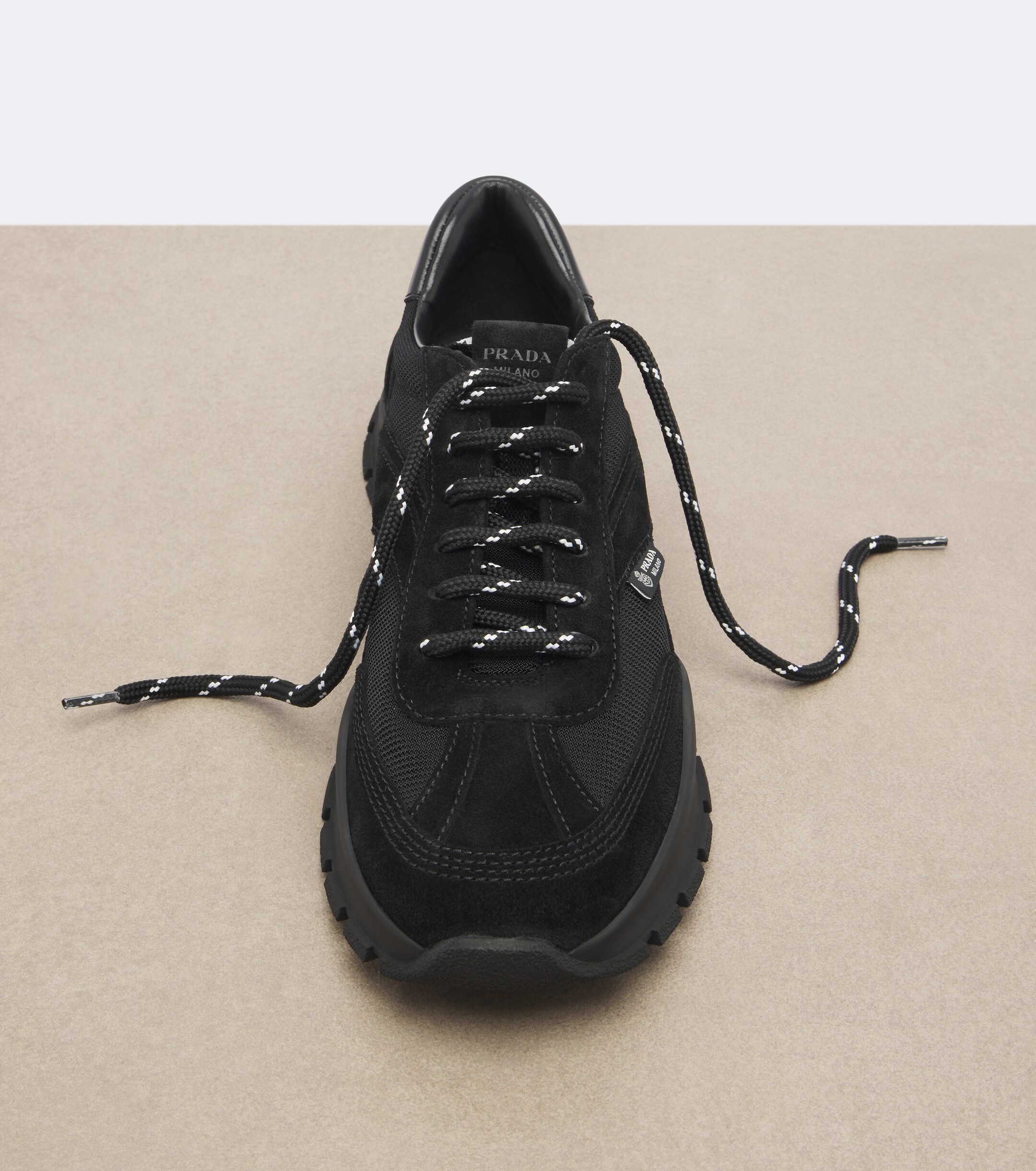 Prada Prada Suede-trimmed sneakers