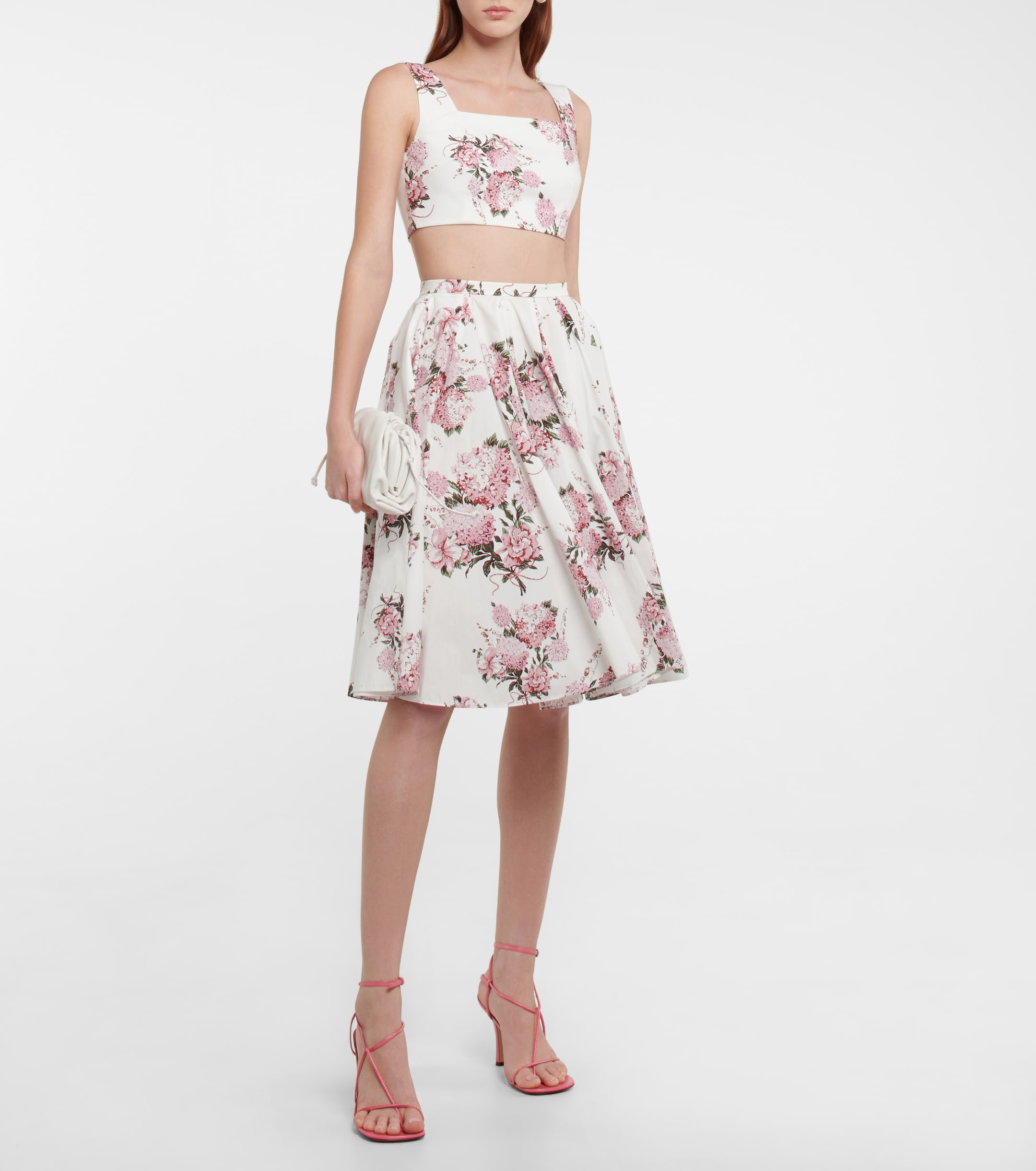 Emilia Wickstead Jeanie floral cotton crop top
