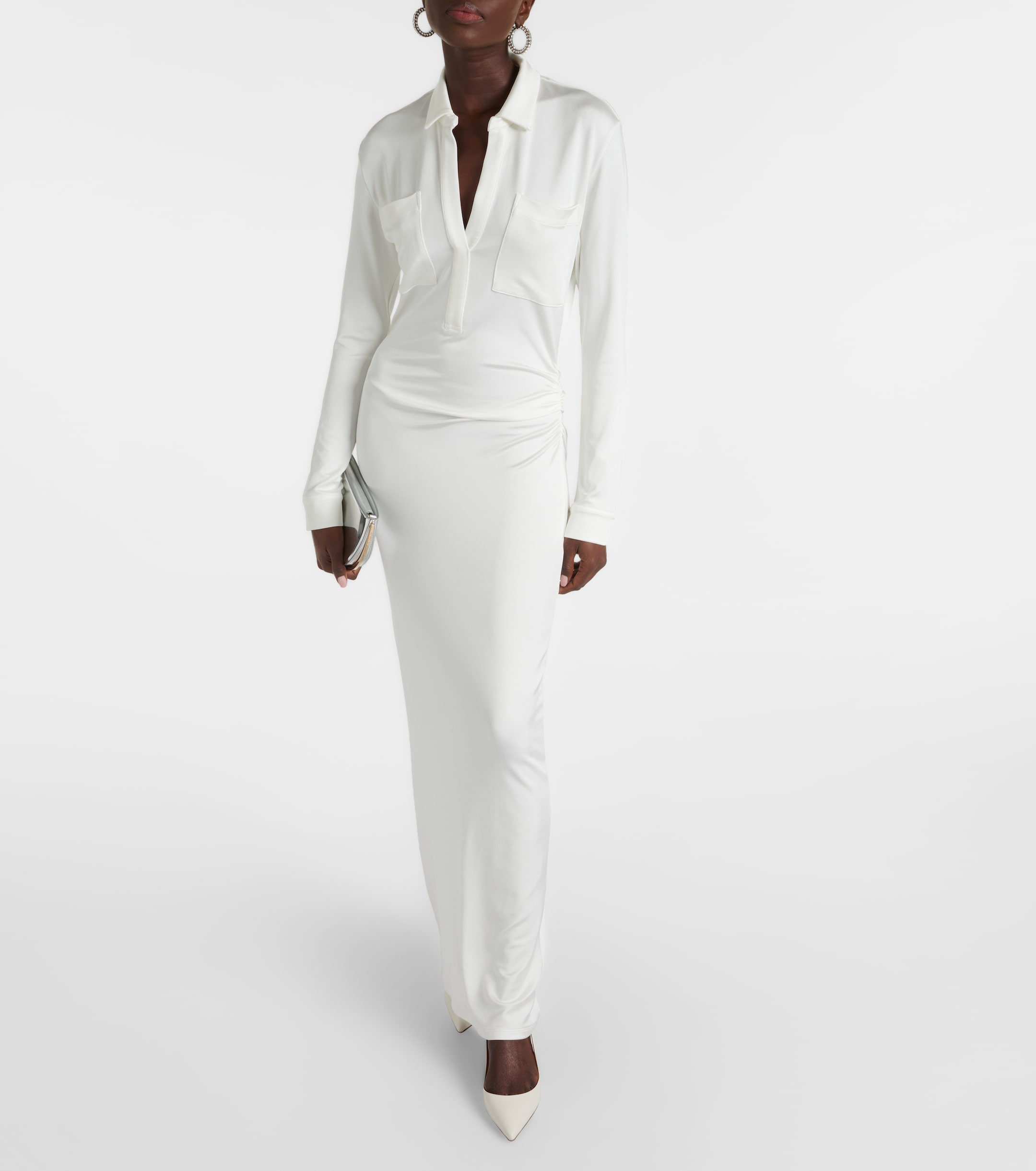 TOVE Iana gathered jersey maxi dress