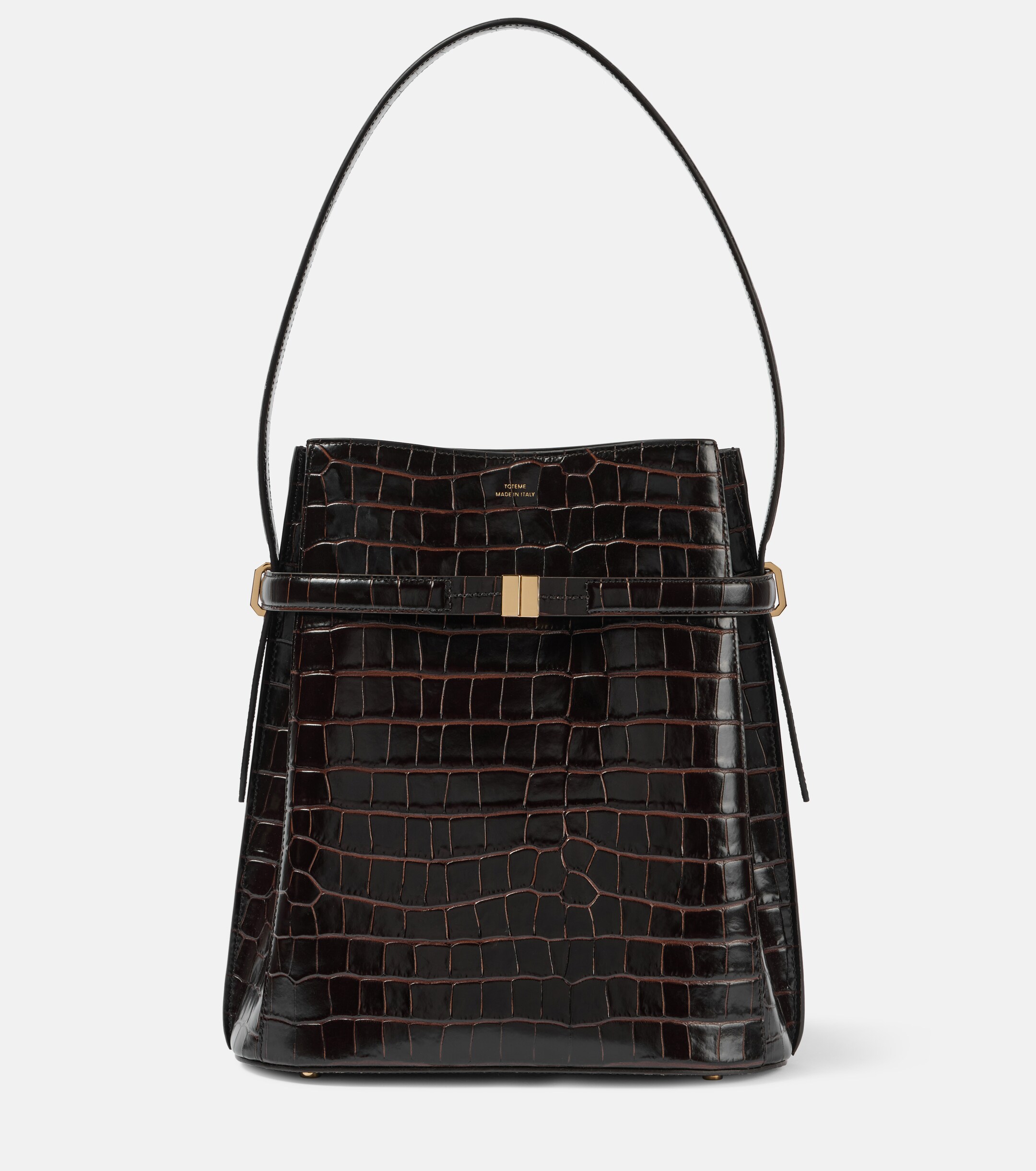 TOTEME Croc-effect leather bucket bag
