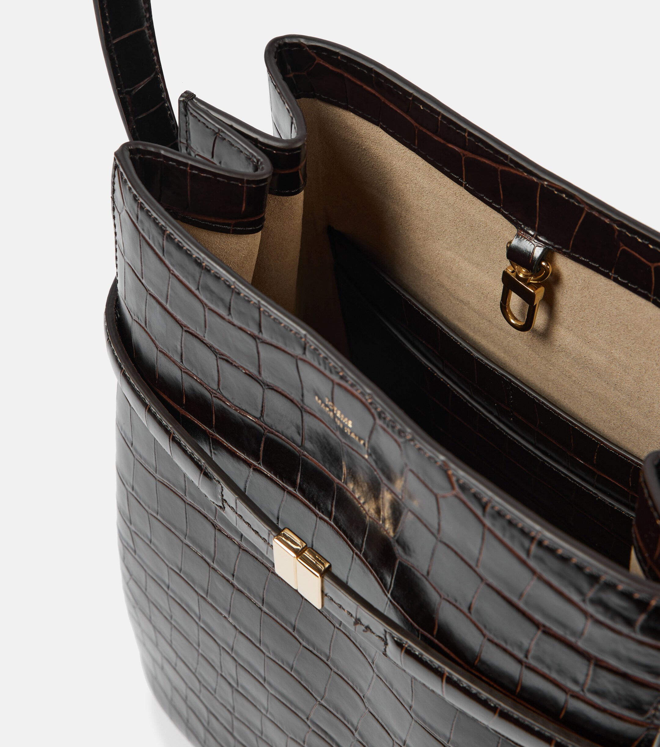TOTEME Croc-effect leather bucket bag