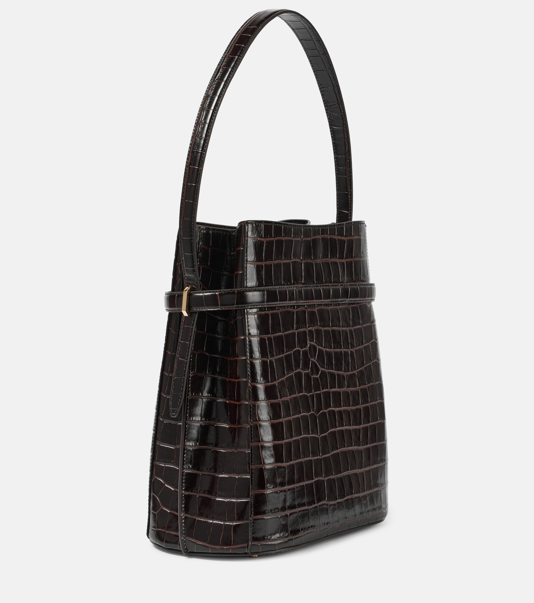 TOTEME Croc-effect leather bucket bag