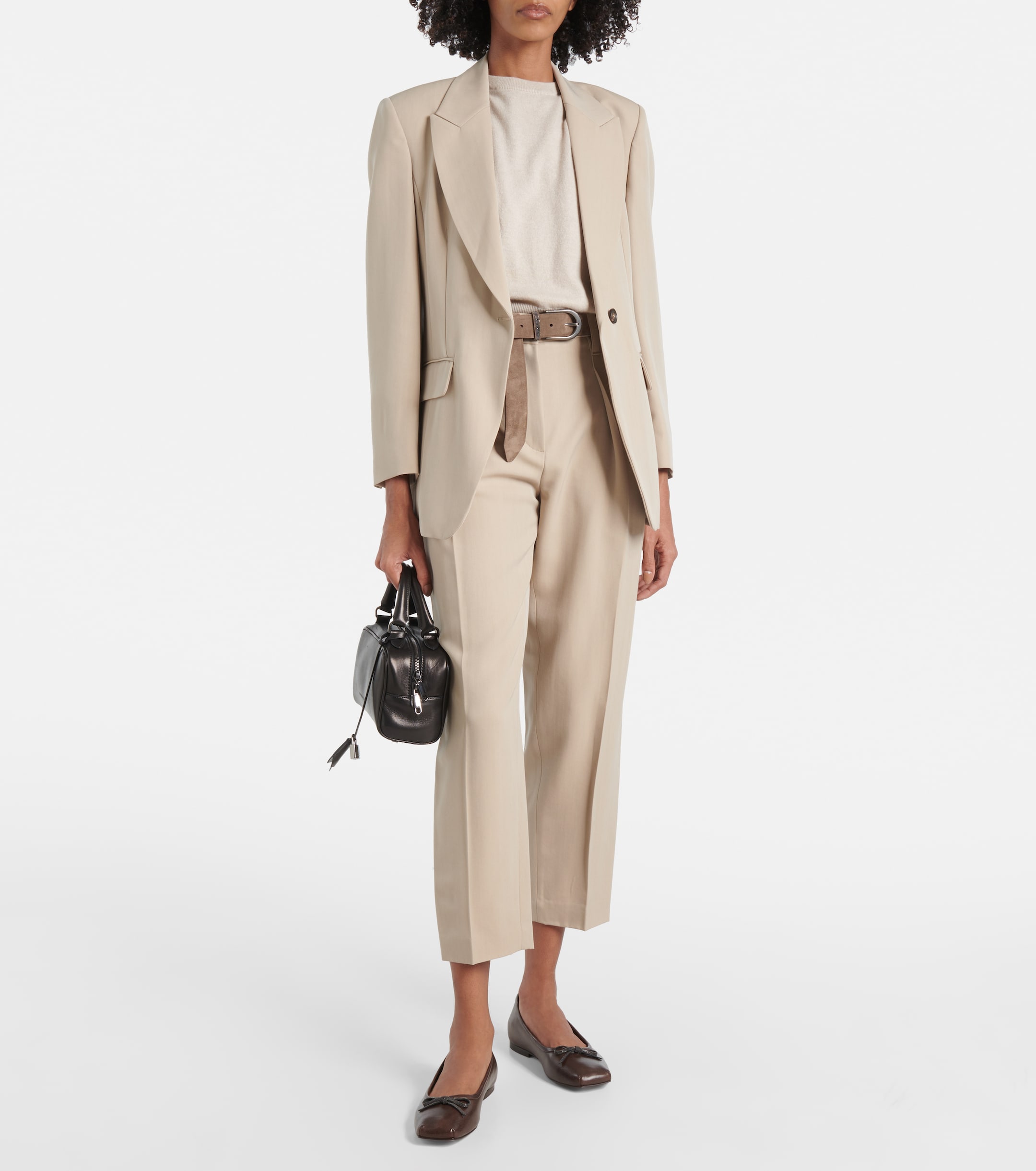 Brunello Cucinelli Monili bow-detail leather ballet flats