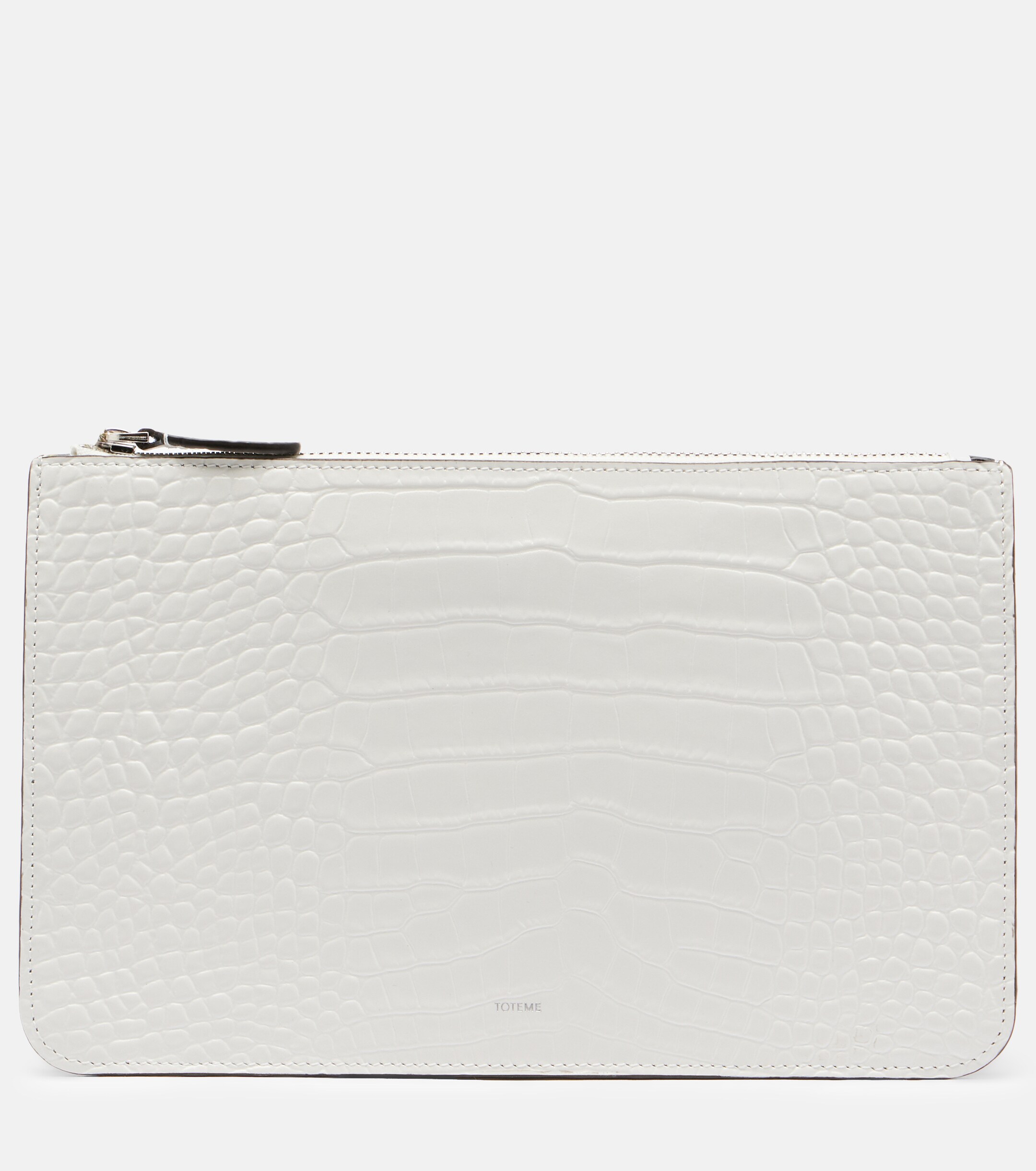 TOTEME Threefold croc-effect leather clutch