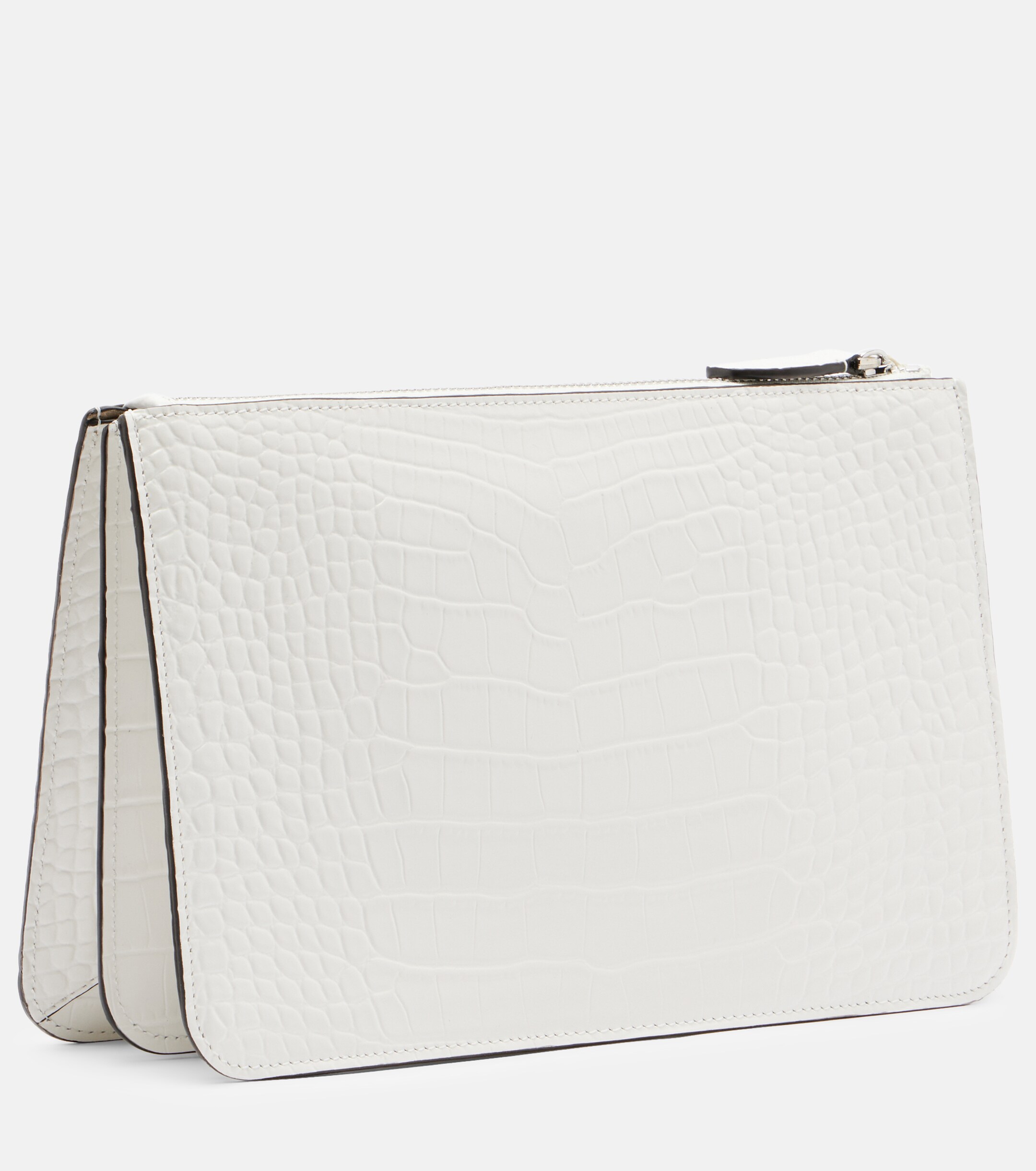 TOTEME Threefold croc-effect leather clutch