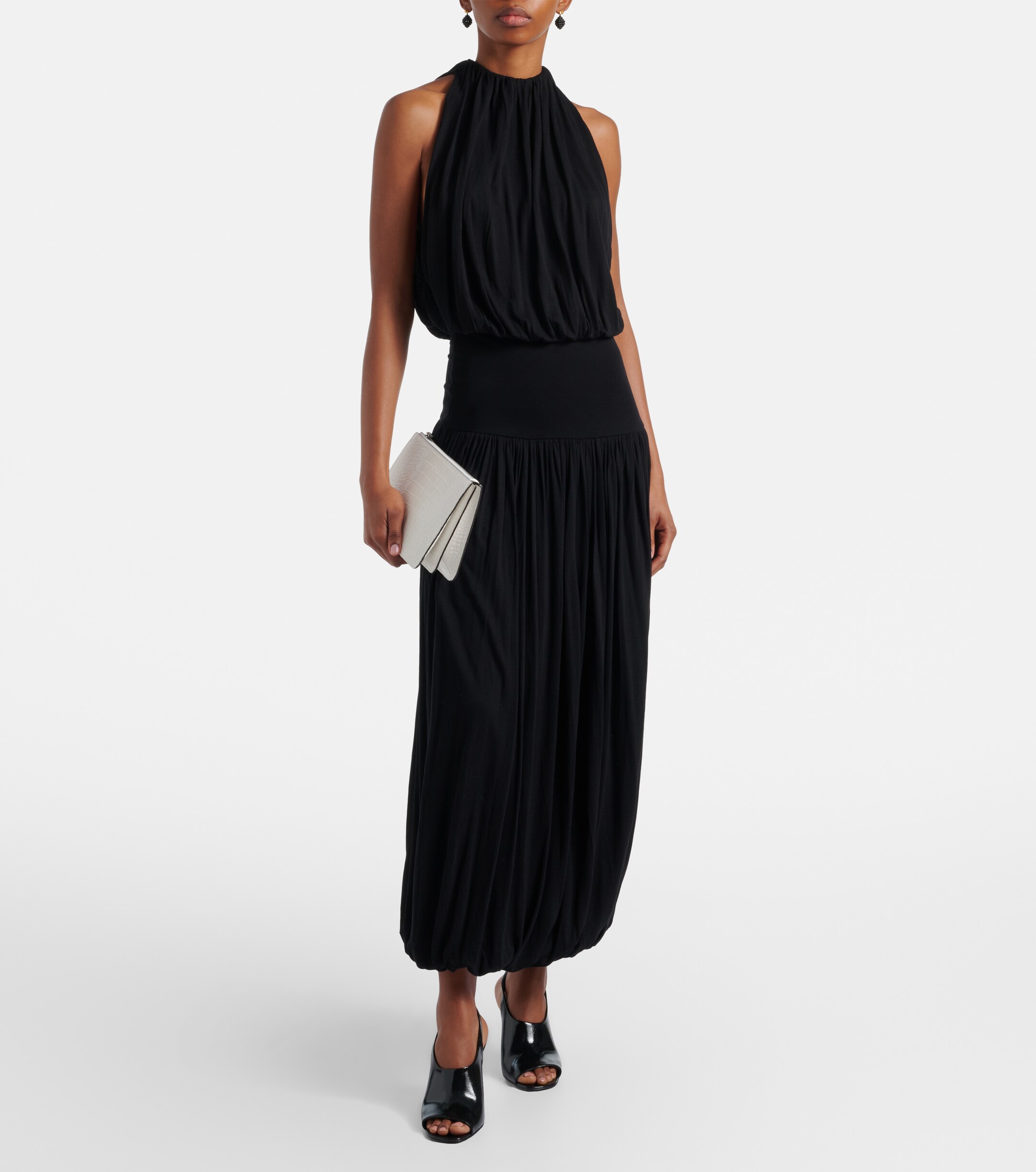 TOTEME Threefold croc-effect leather clutch