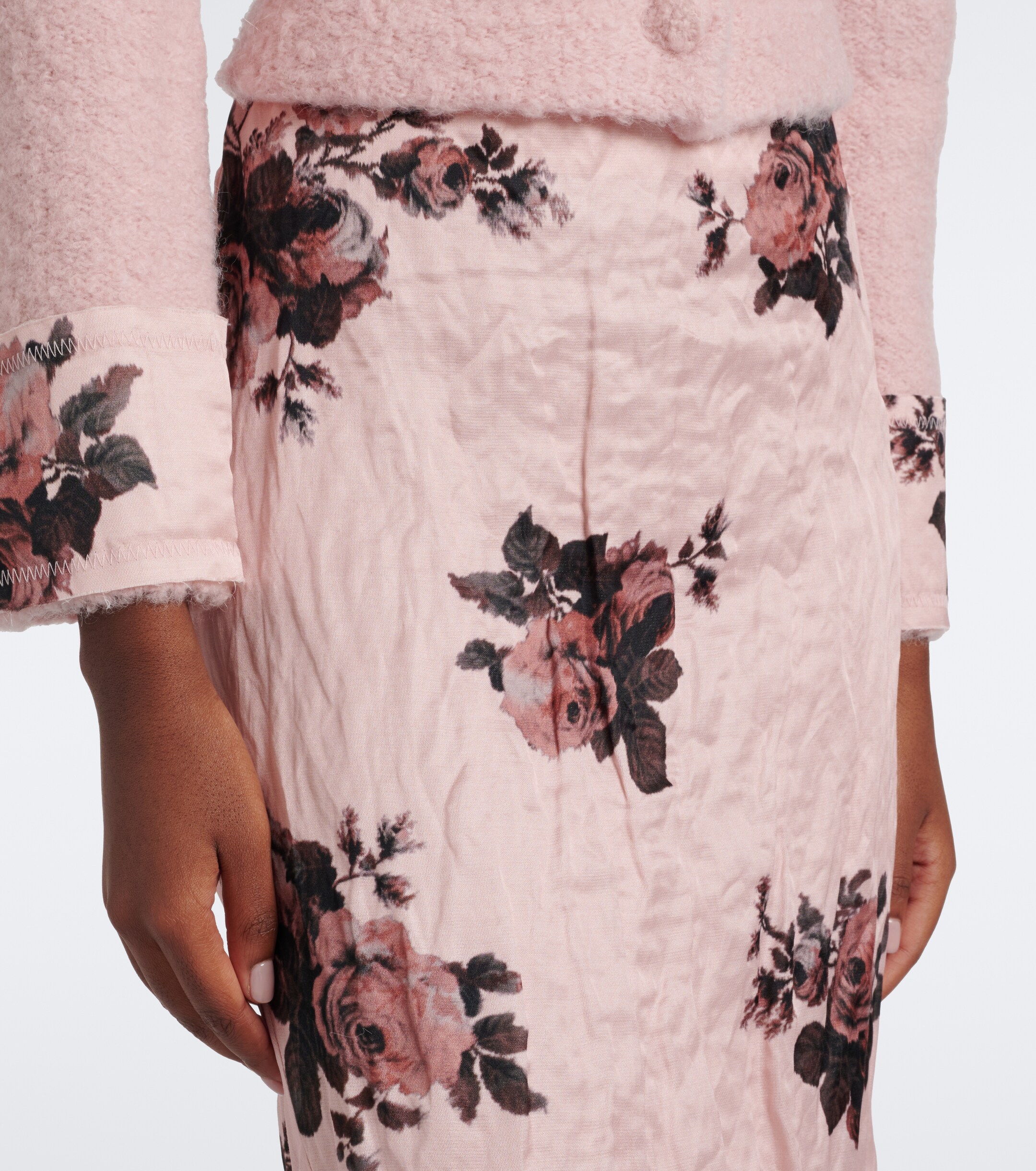 Erdem Erdem Floral satin midi skirt